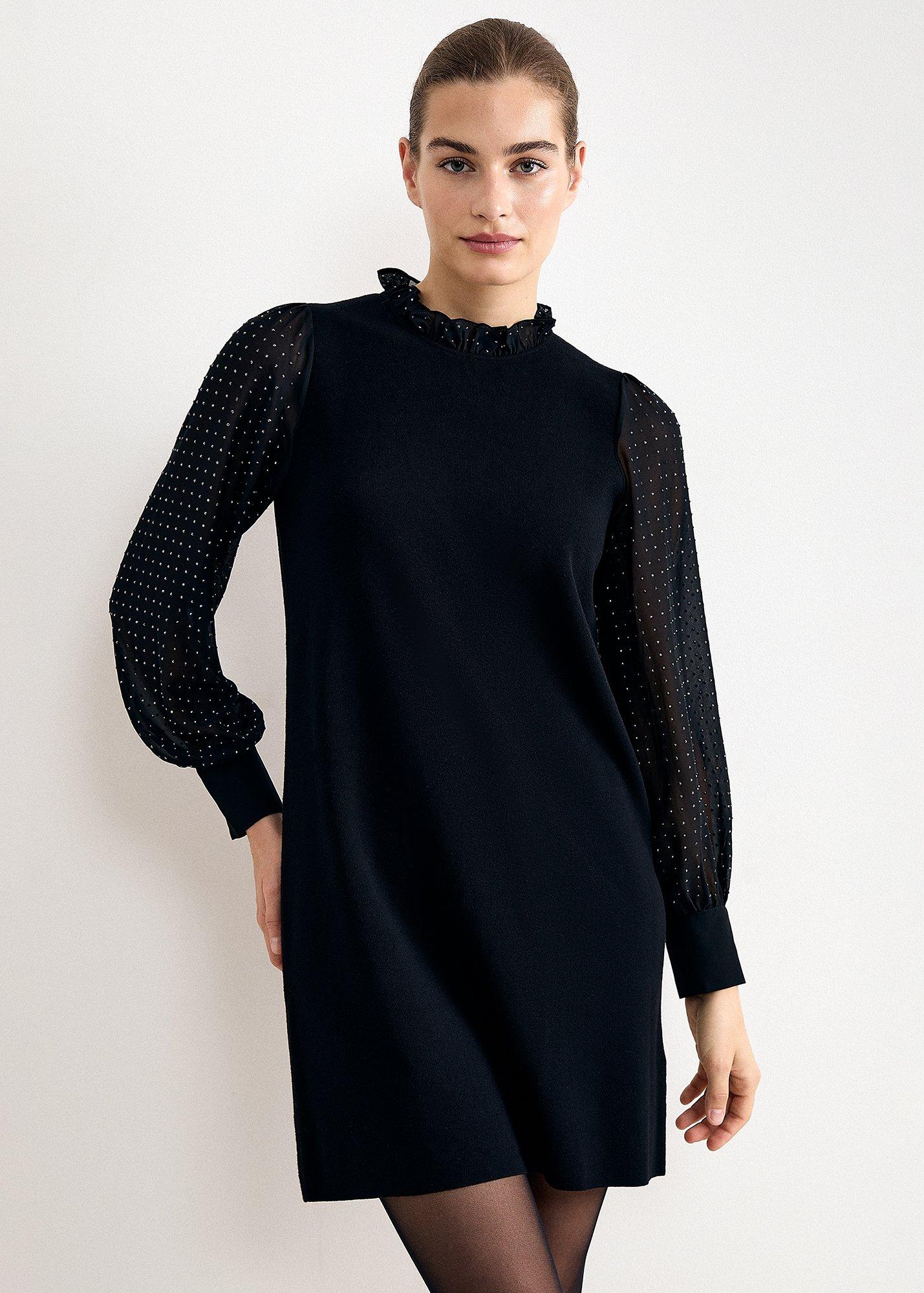  Thea Embellished Long Sleeve Knitted Dress 