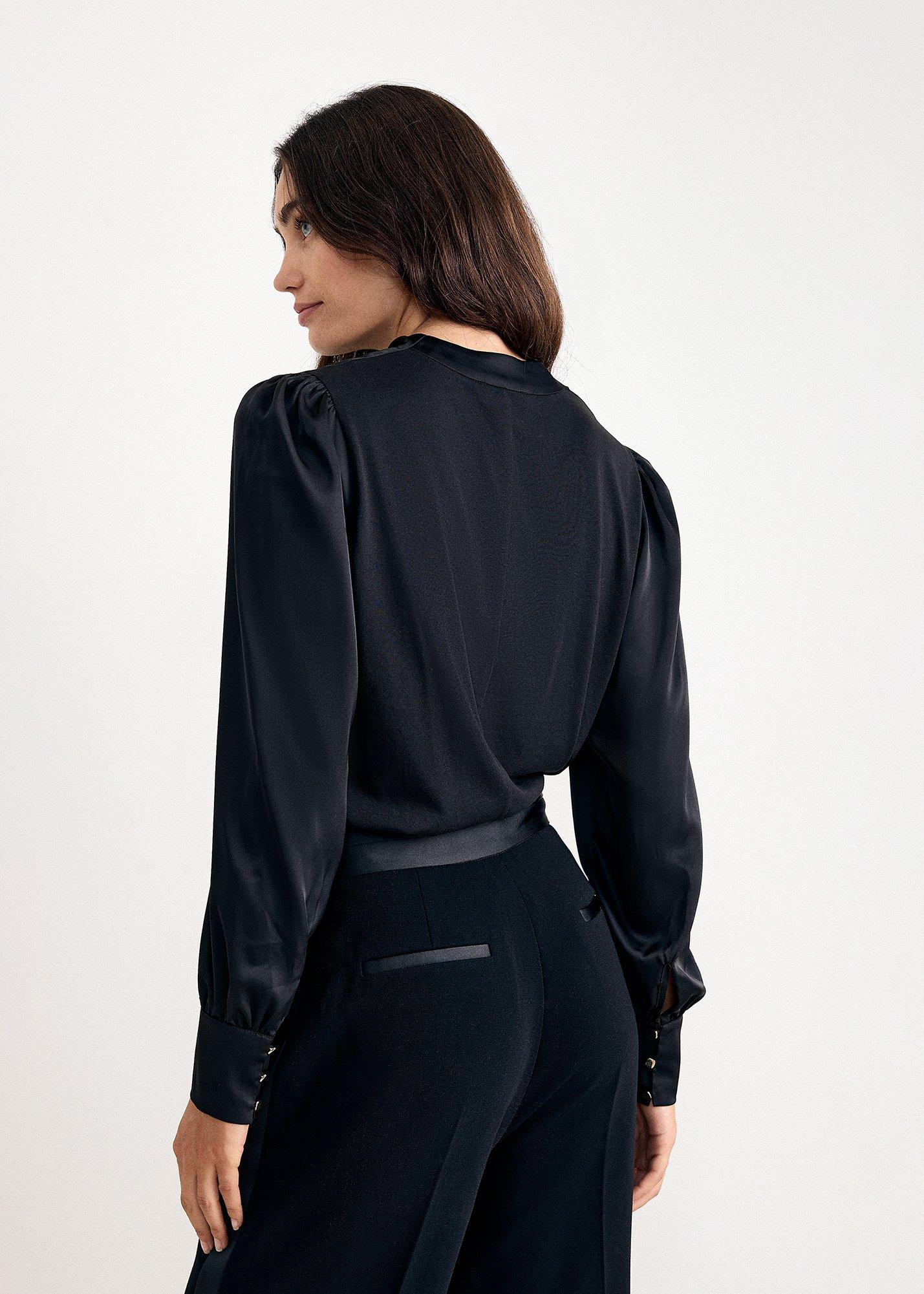 Naomi Cowl Neck Satin Front Top