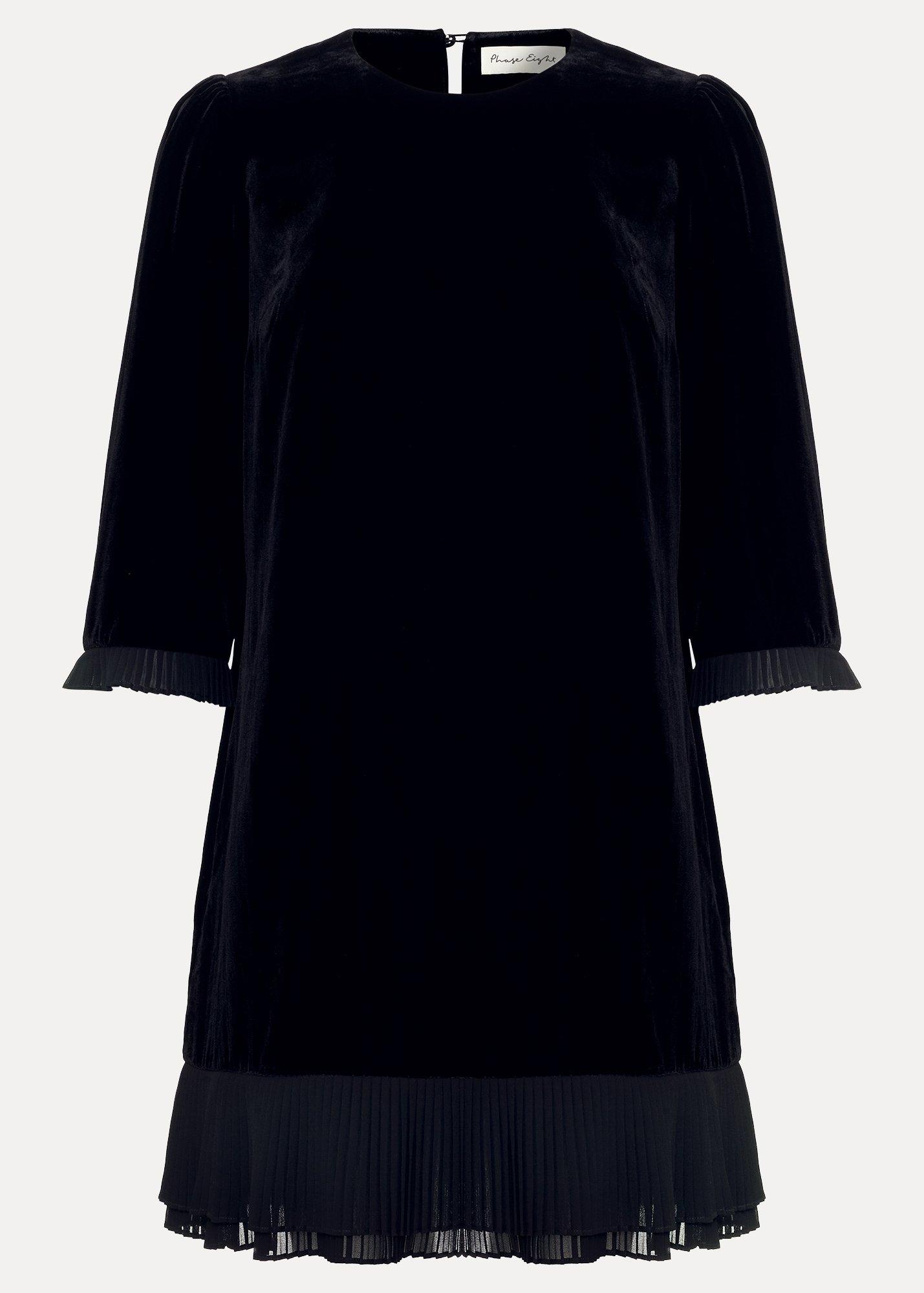 elysia-velvet-pleat-swing-mini-dress