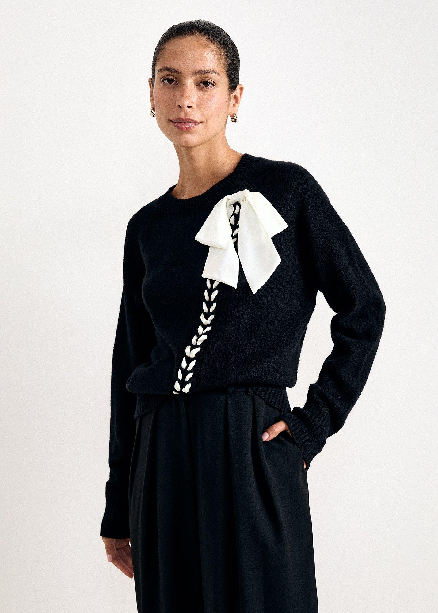 Marietta Georgette Bow Detail Jumper