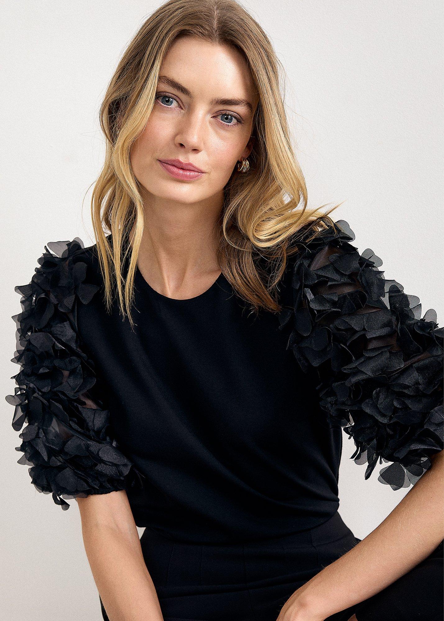Aida Ruffle Short Sleeve Top 