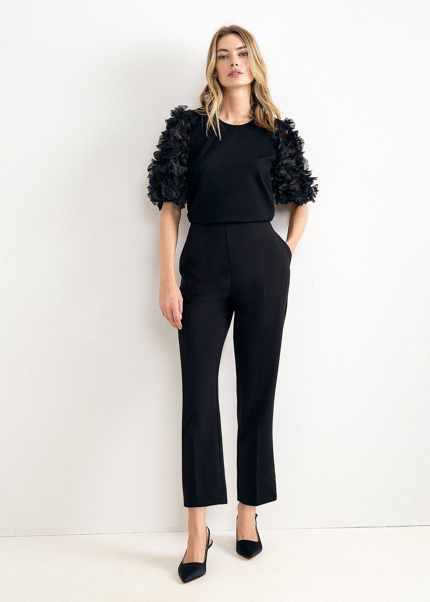 aida-ponte-woven-sleeve-top