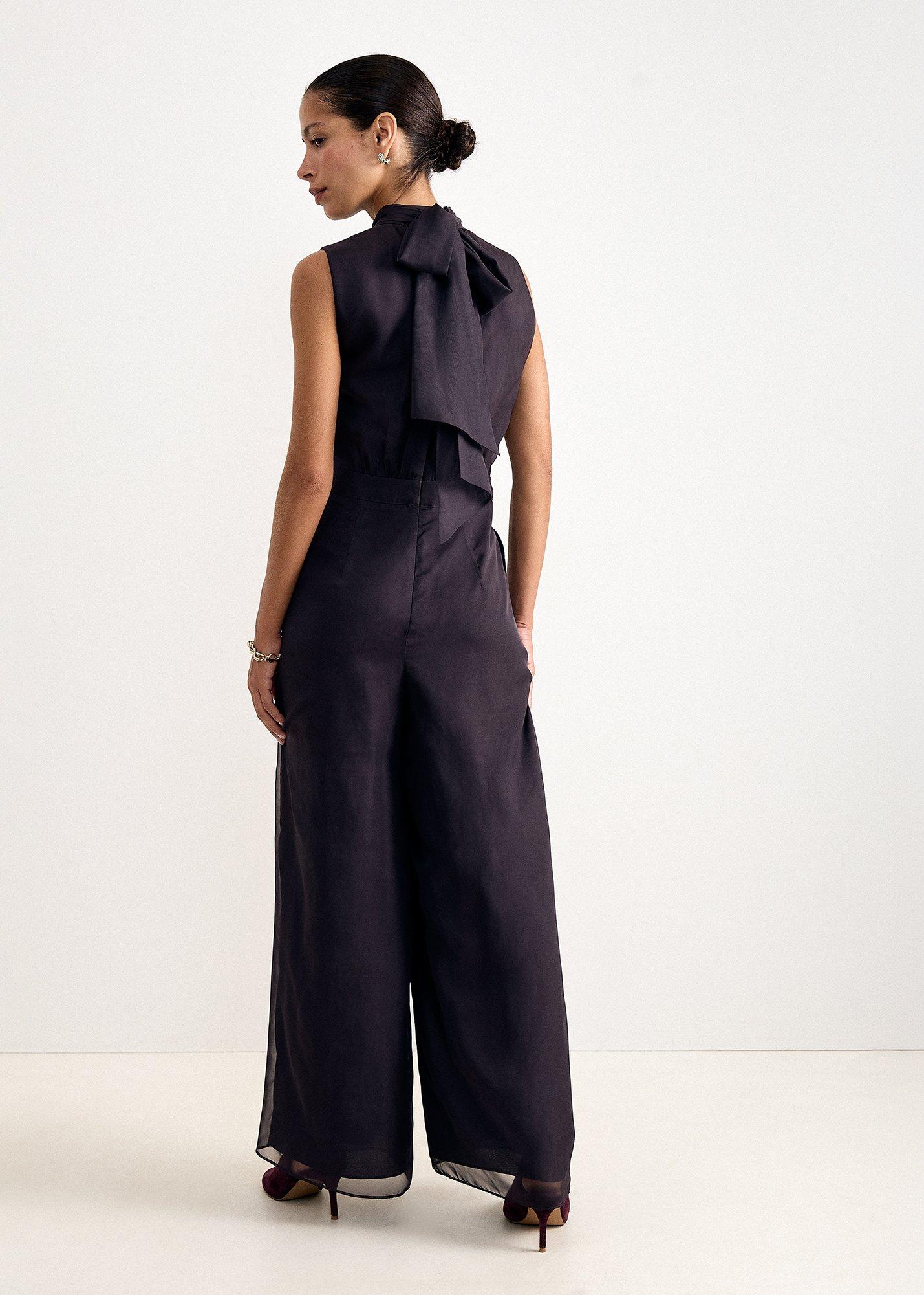 Rose Floral Placement Jumpsuit