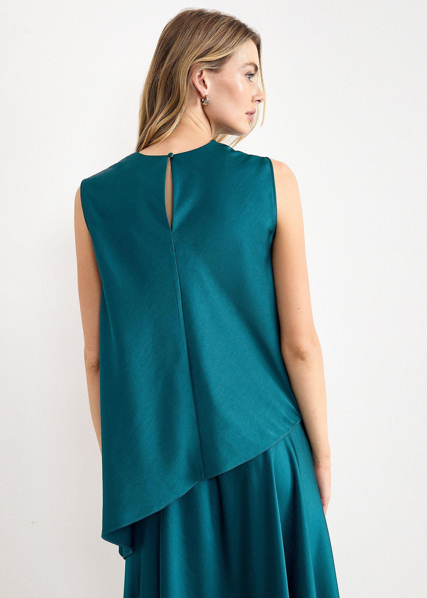 Saskia Satin Cowl Neck Top 
