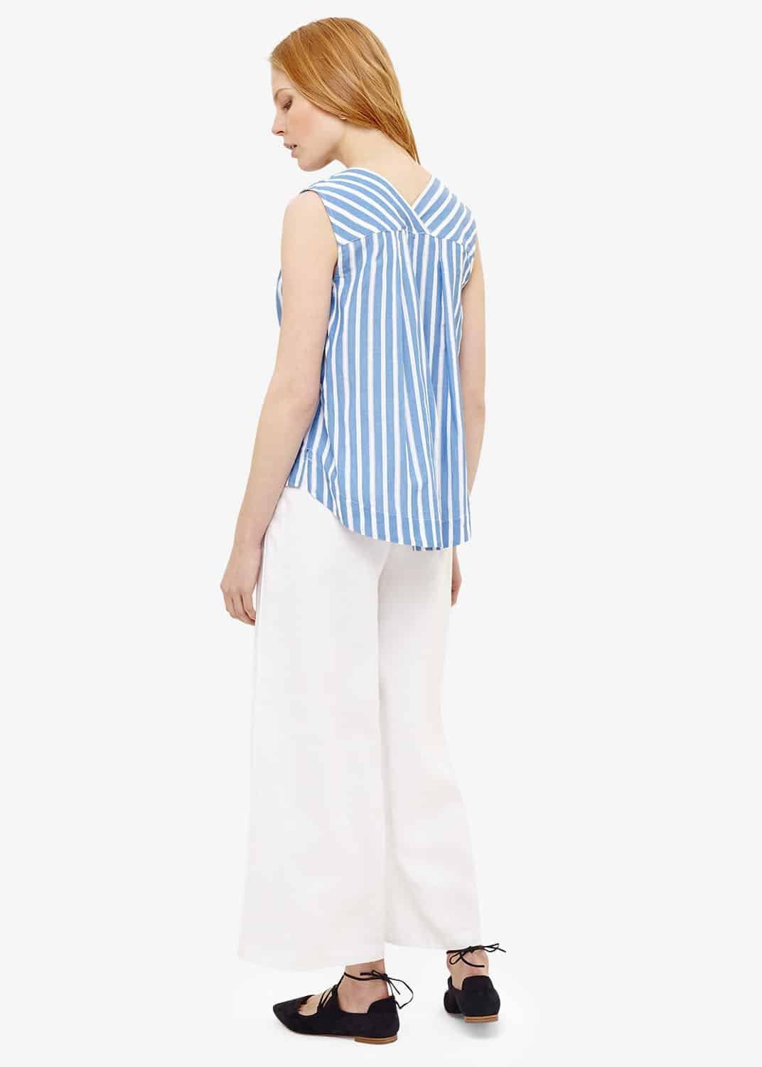 Luna Linen Wide Leg Crop Trousers