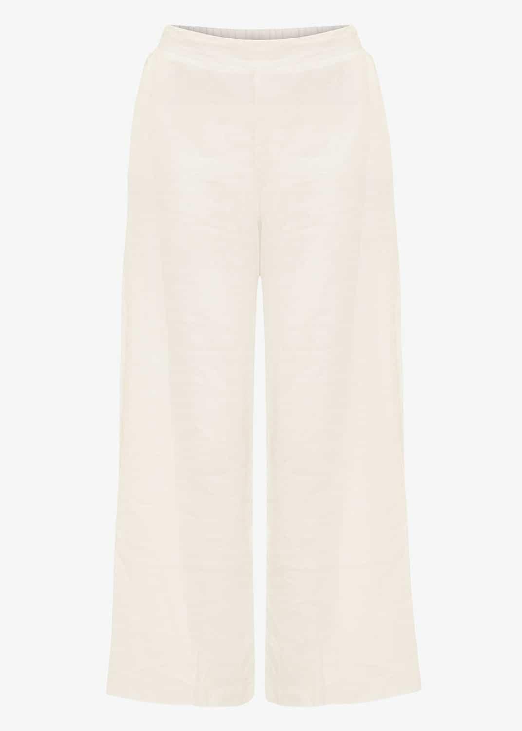 Luna Linen Wide Leg Crop Trousers