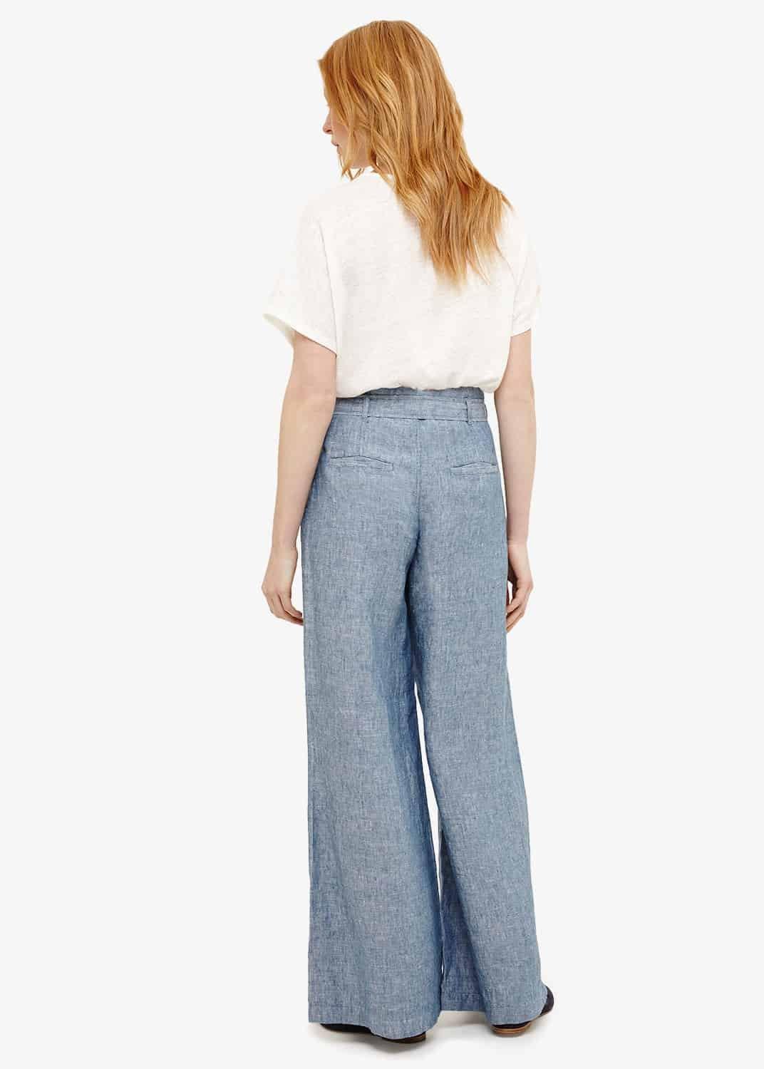 Irina Linen Wide Leg Trousers