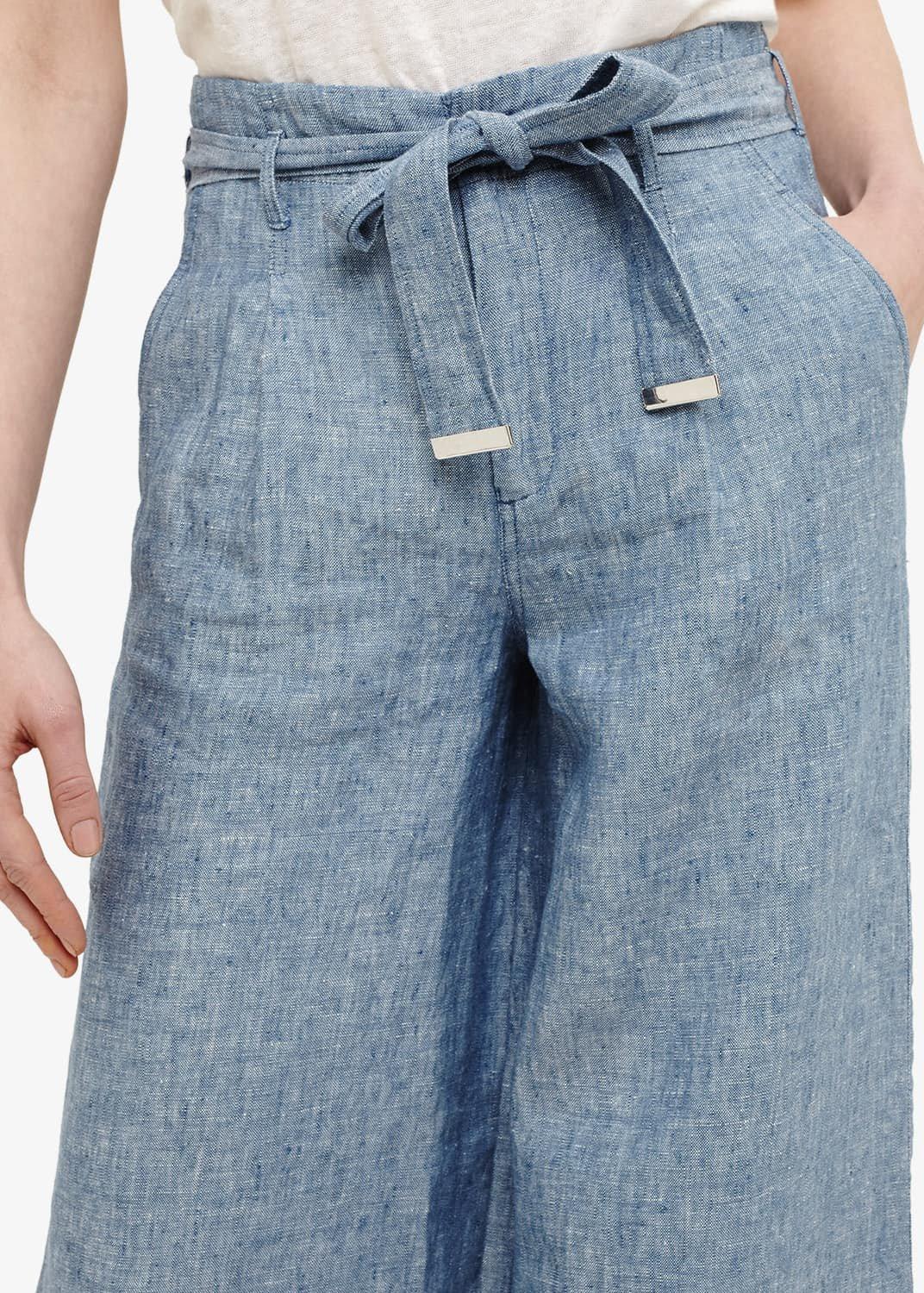 Irina Linen Wide Leg Trousers