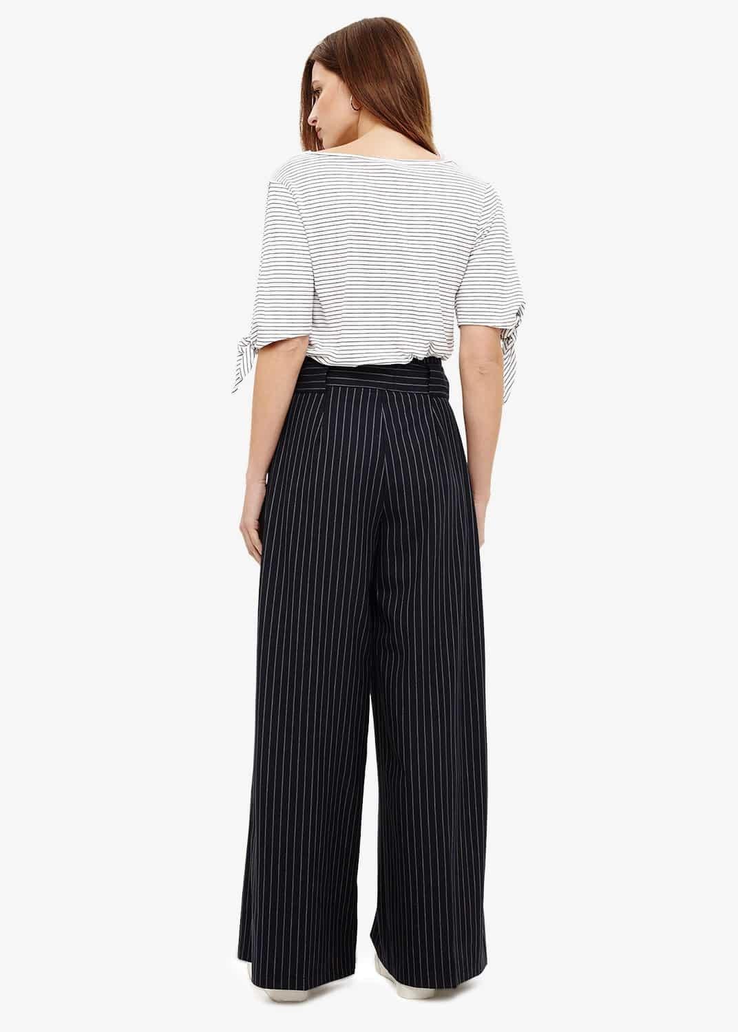 Lydia Stripe Wide Leg Trousers