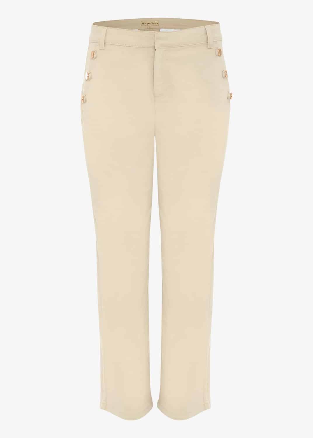 Madi Button Soft Crop Trousers
