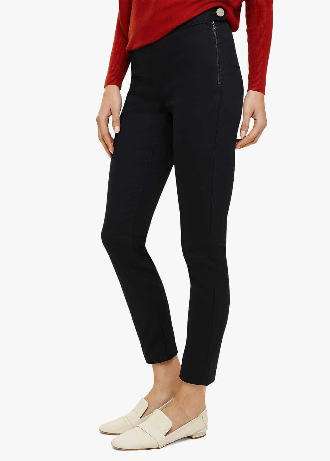 Amina Skinny Fit Zip Jeggings