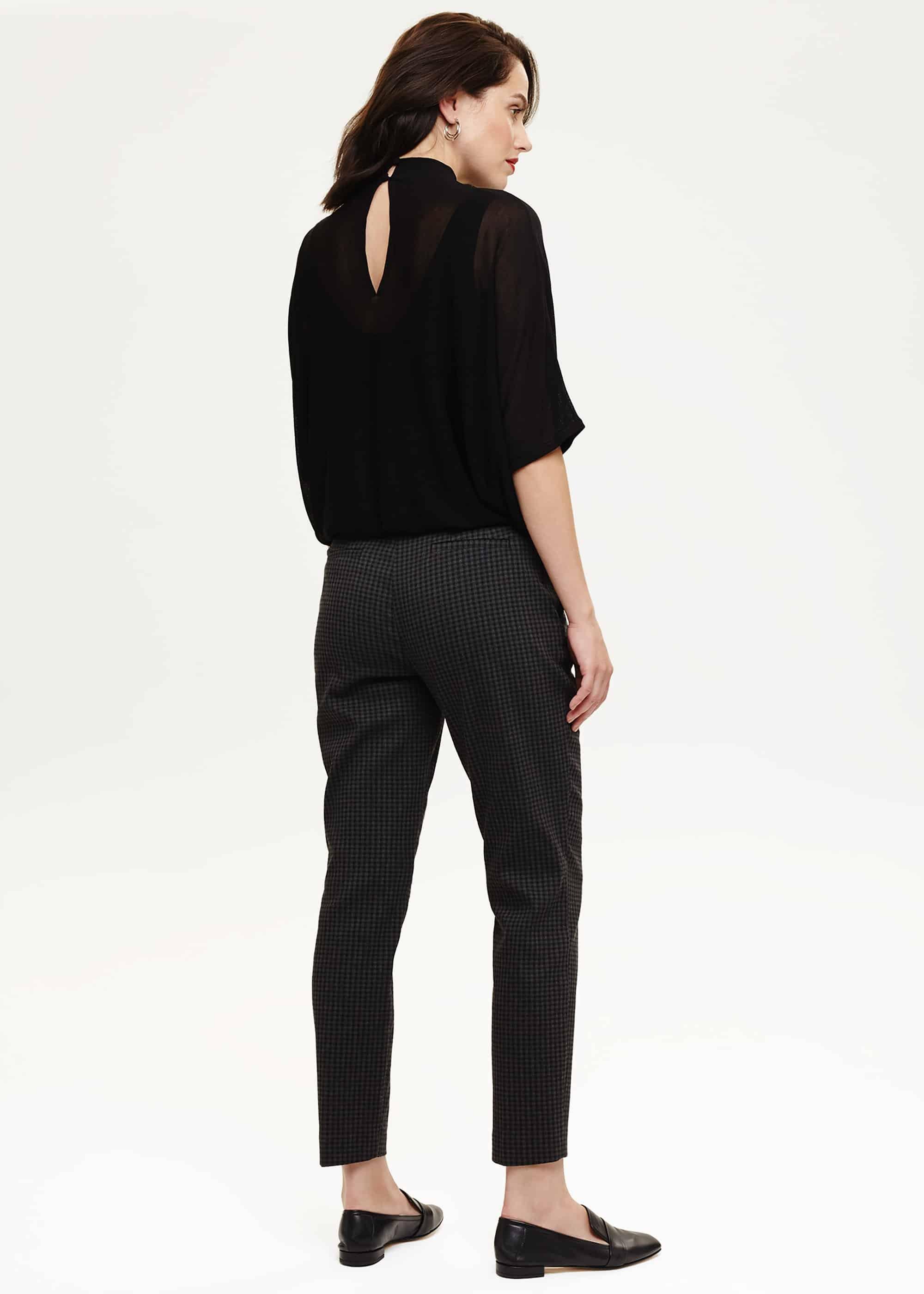 Carolyn Gingham Jacquard Trousers
