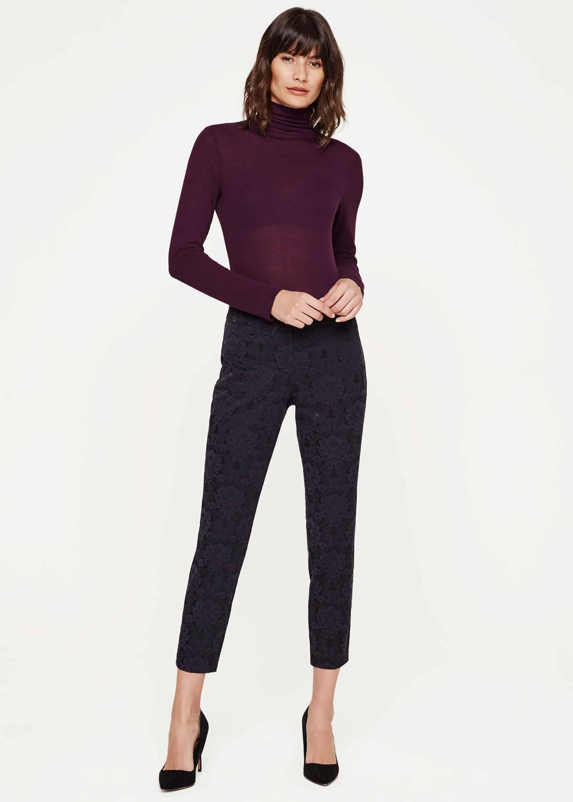 Lil Floral Jacquard Trousers