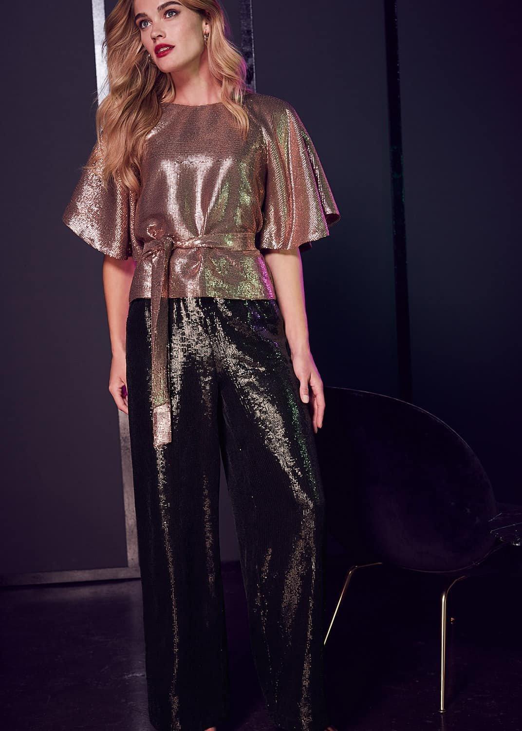 Kay Sparkle Sequin Trousers