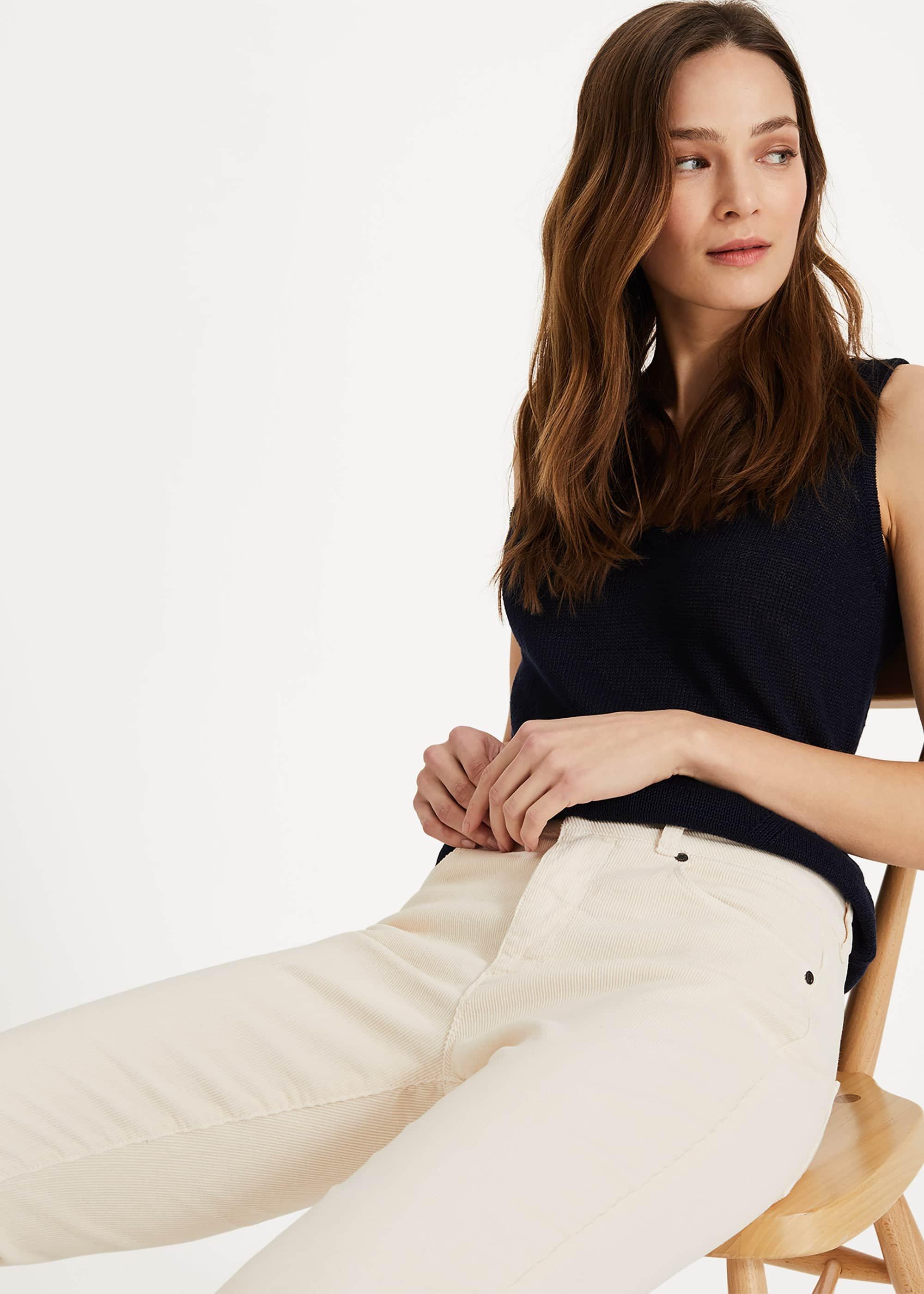 Feobee Slim Fit Cord Jeans