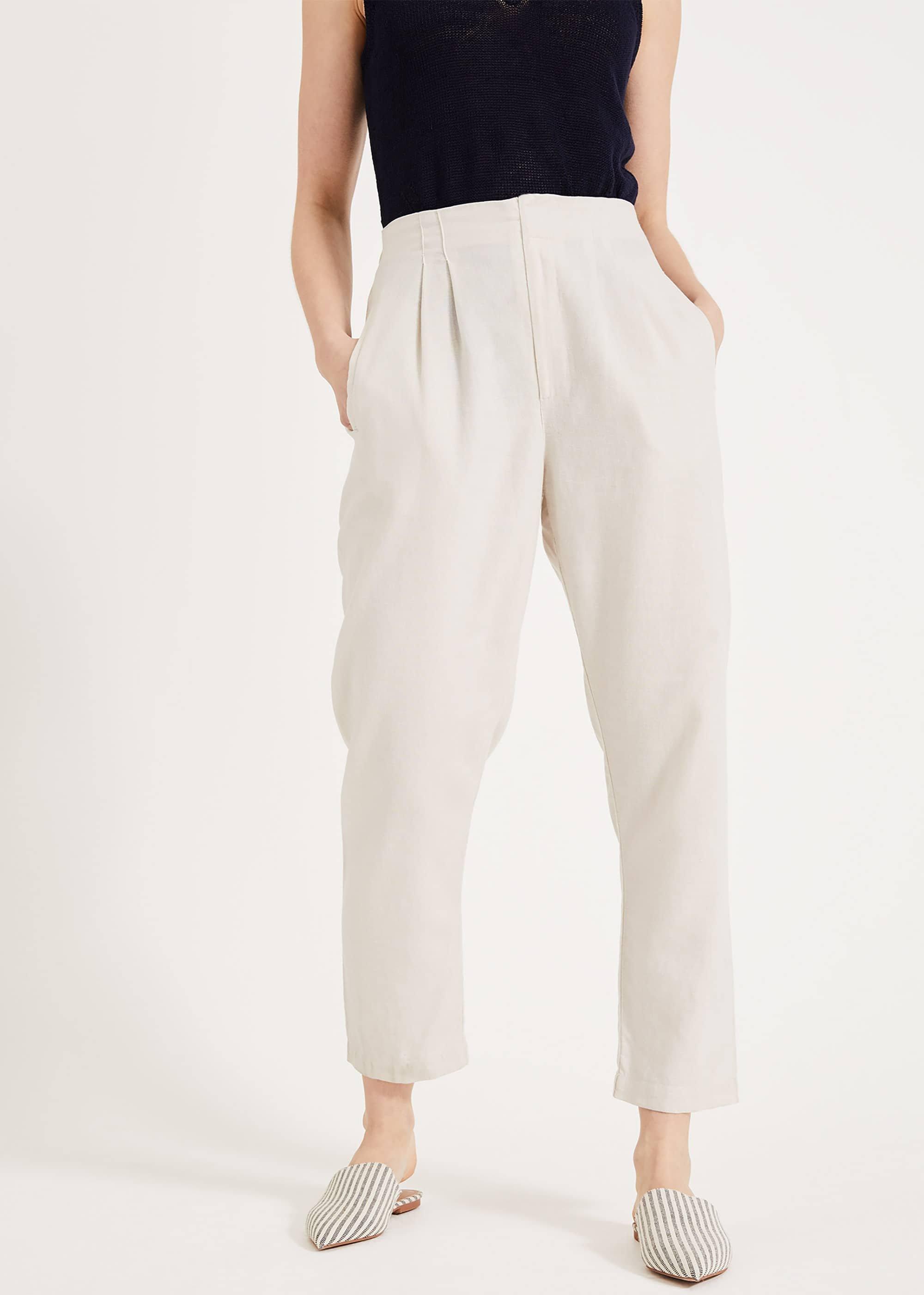 Linen Peg Trousers
