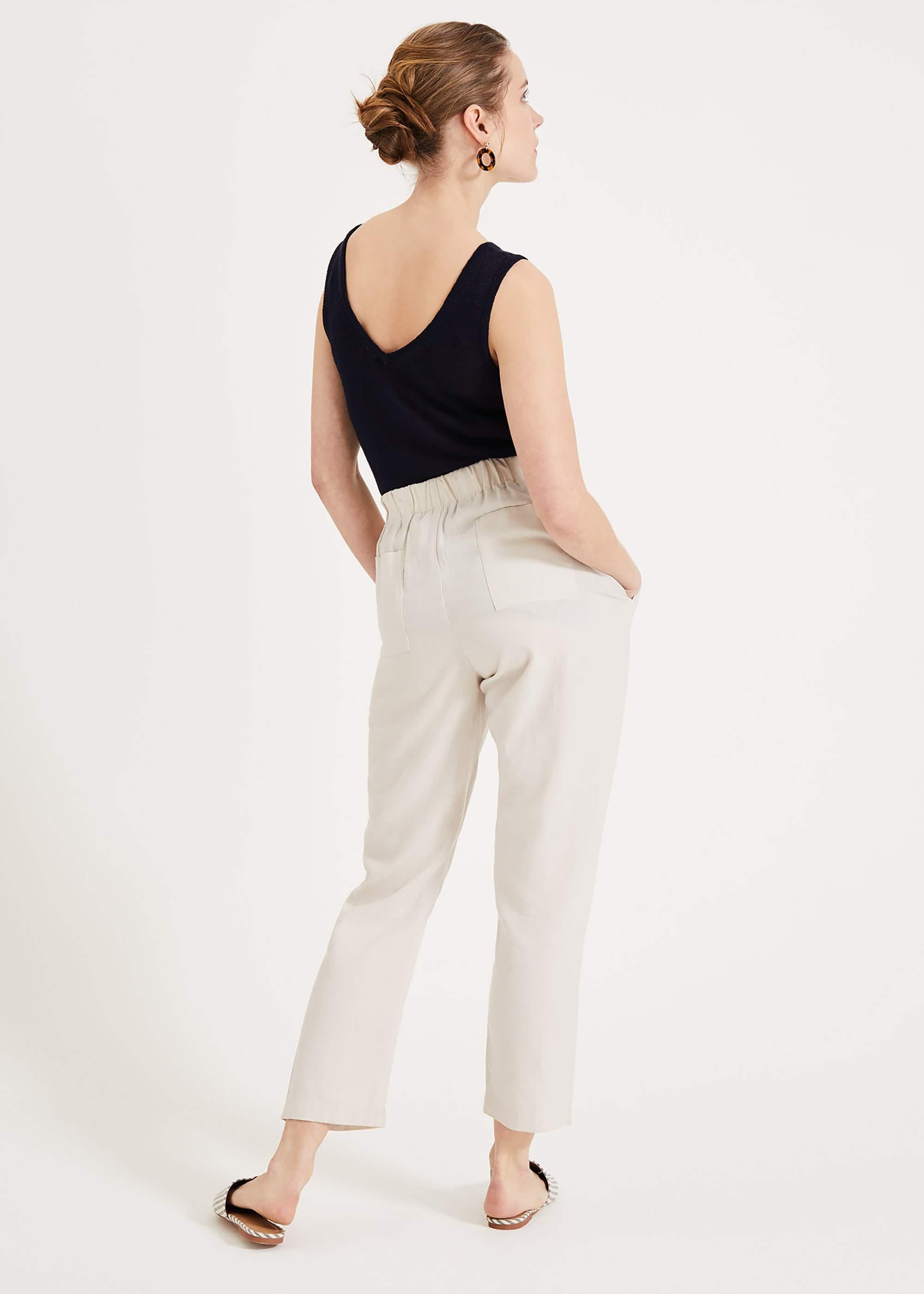 Linen Peg Trousers