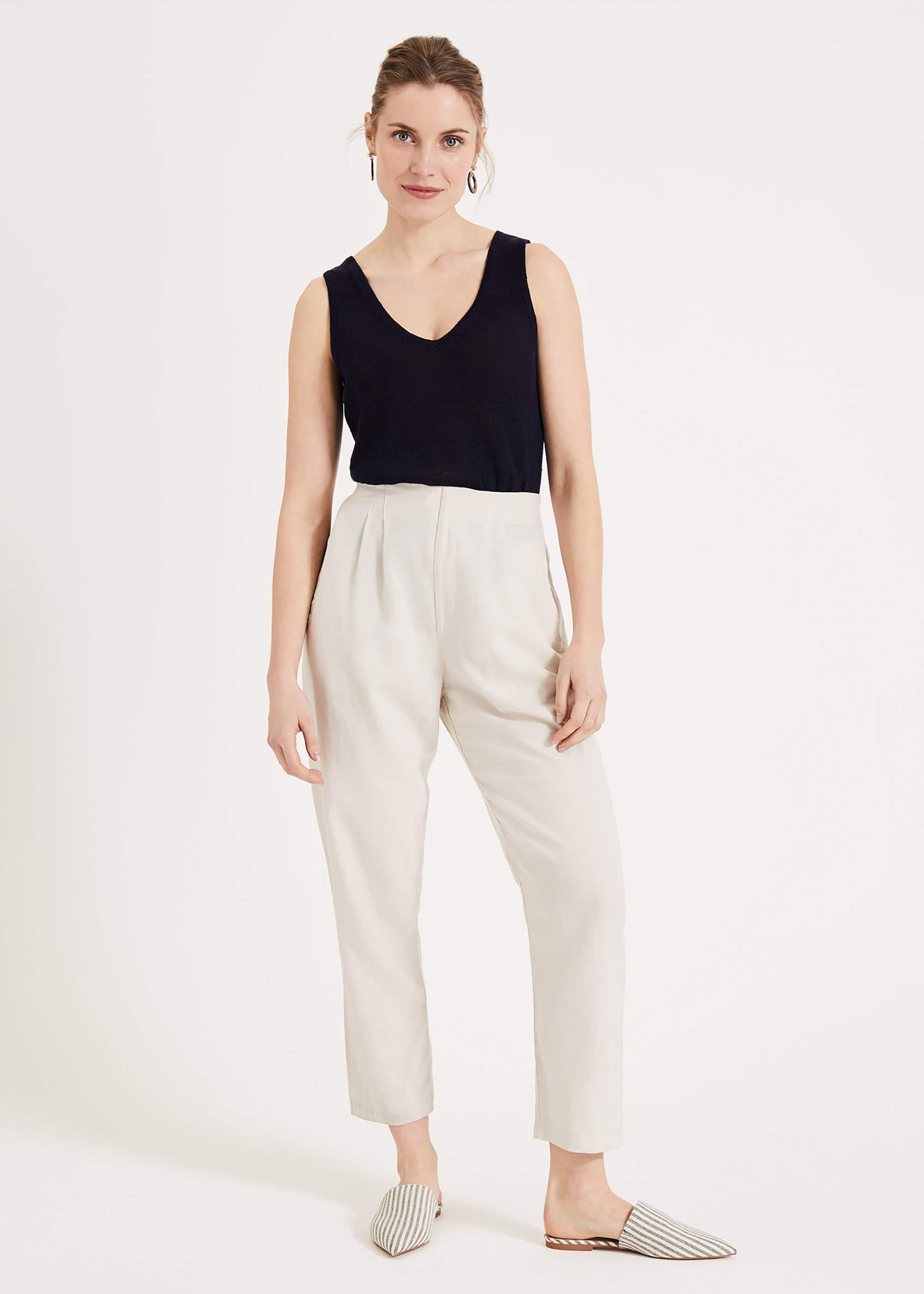 Linen Peg Trousers