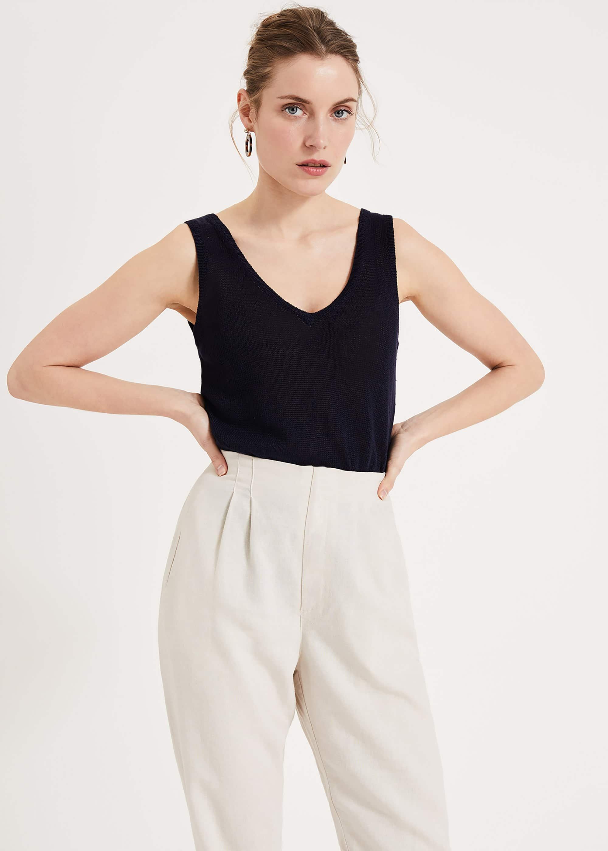 Linen Peg Trousers