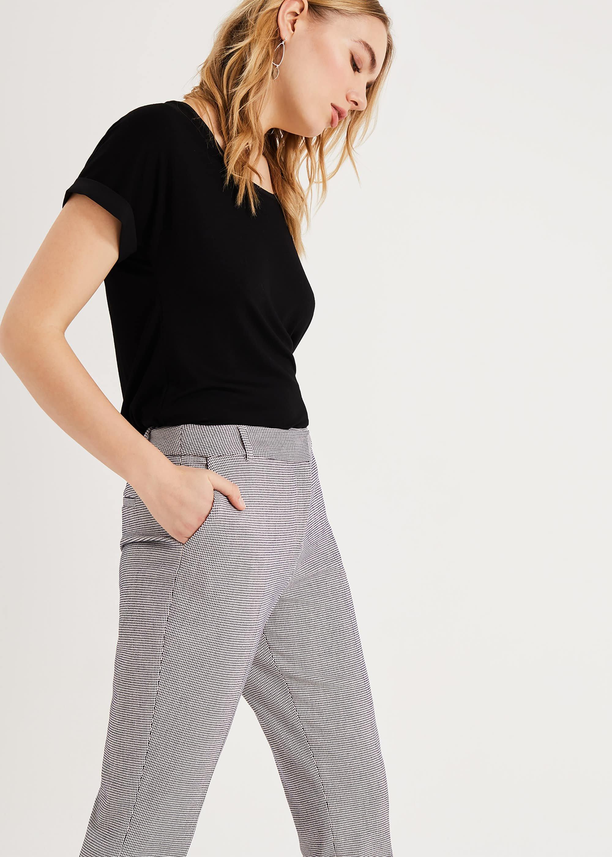 Waffle Check Trousers
