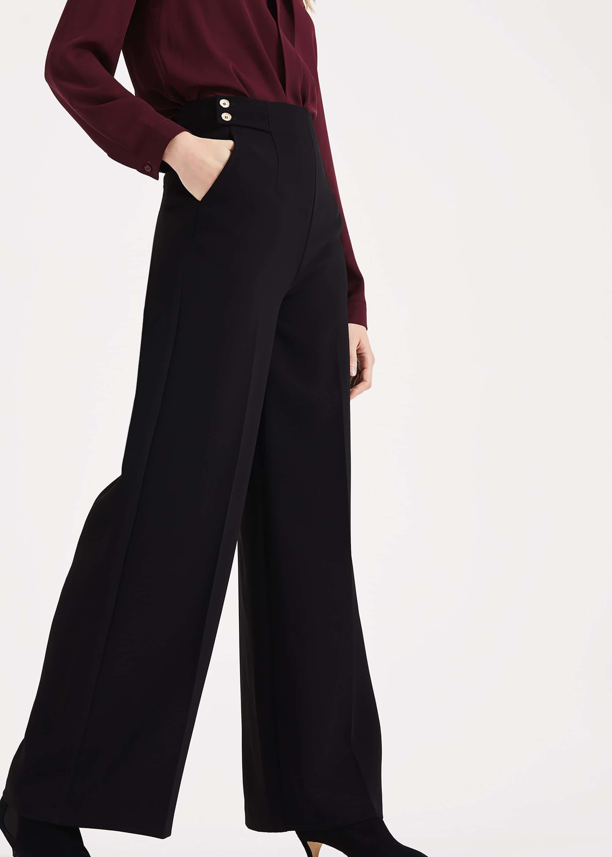 Diane Button Wide Leg Trousers