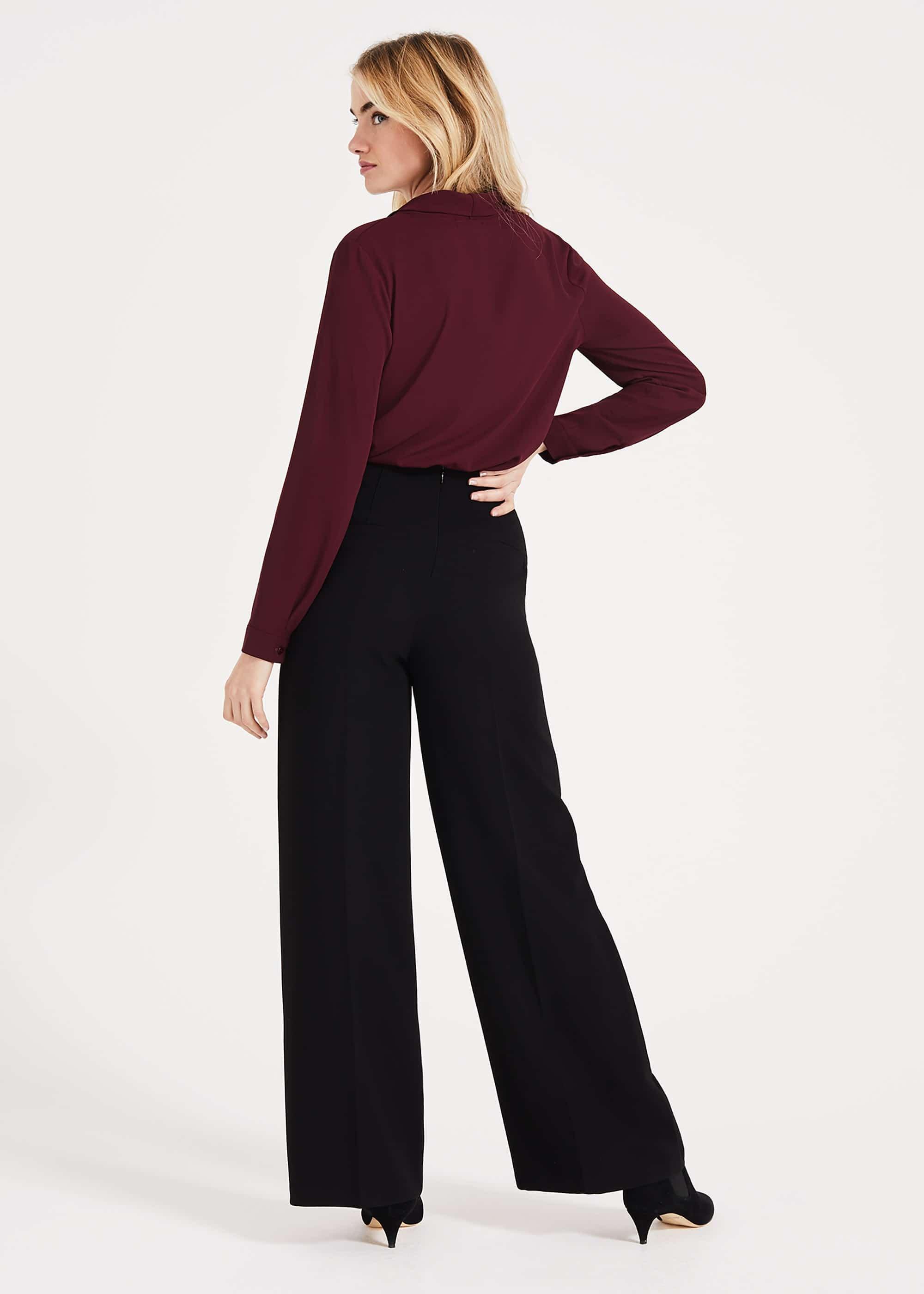 Diane Button Wide Leg Trousers