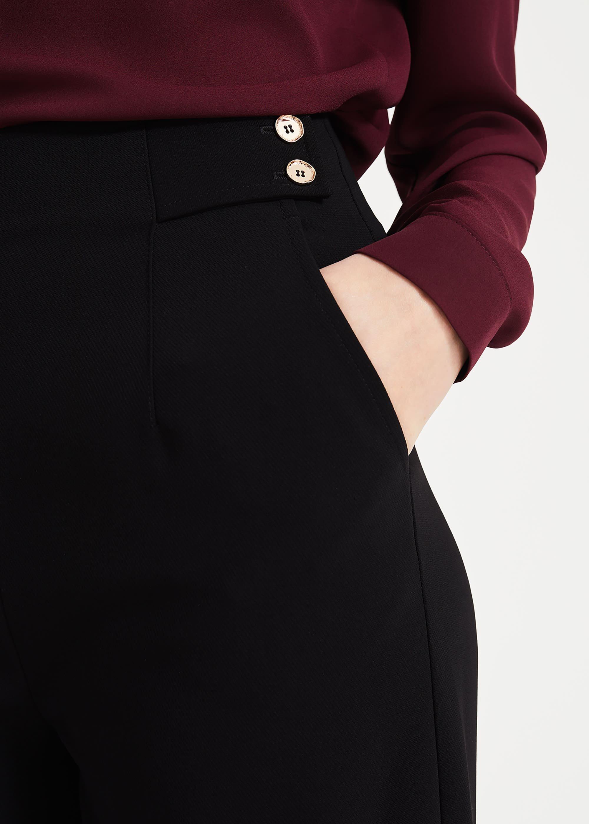 Diane Button Wide Leg Trousers