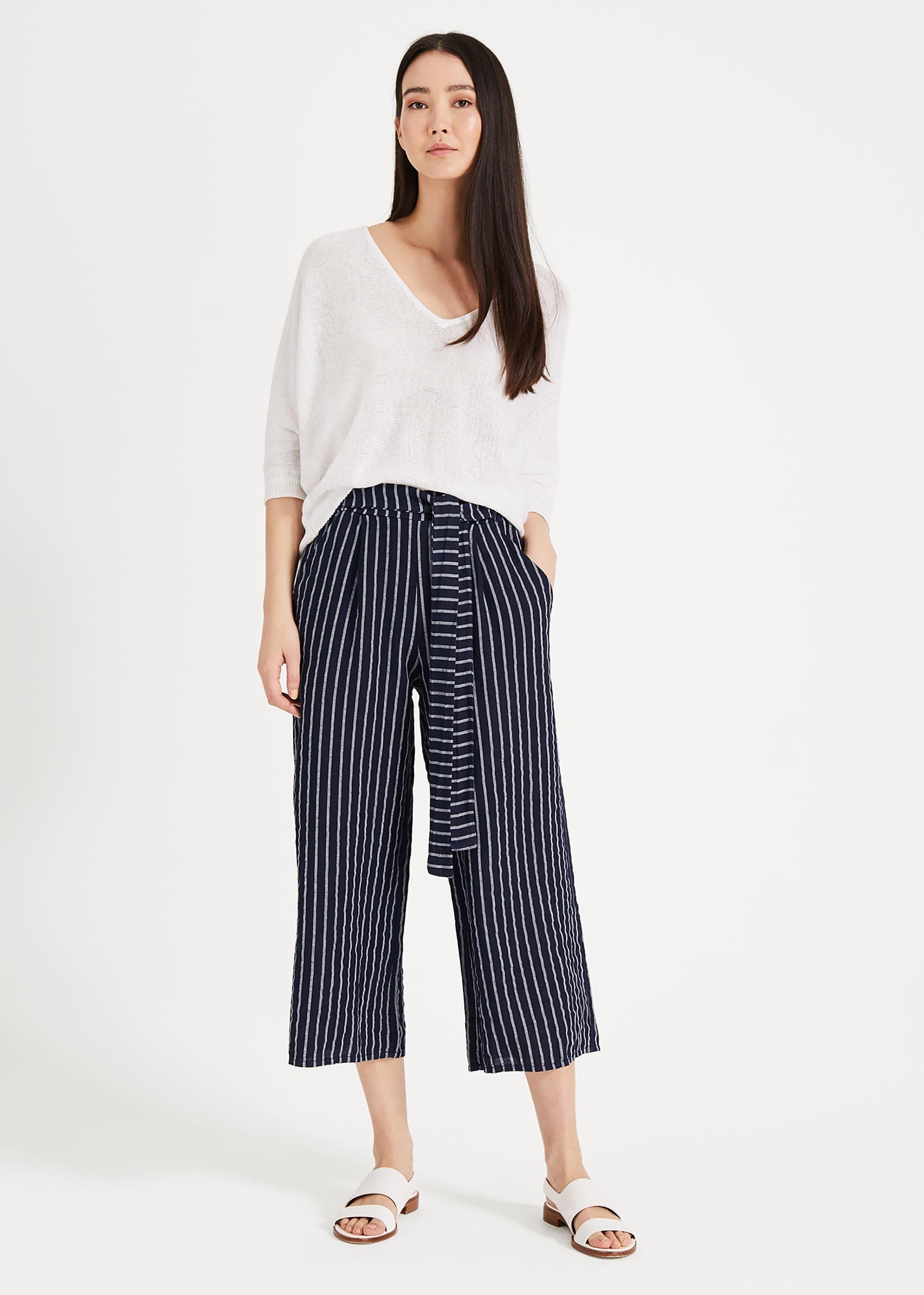 Tempo Stripe Linen Trousers