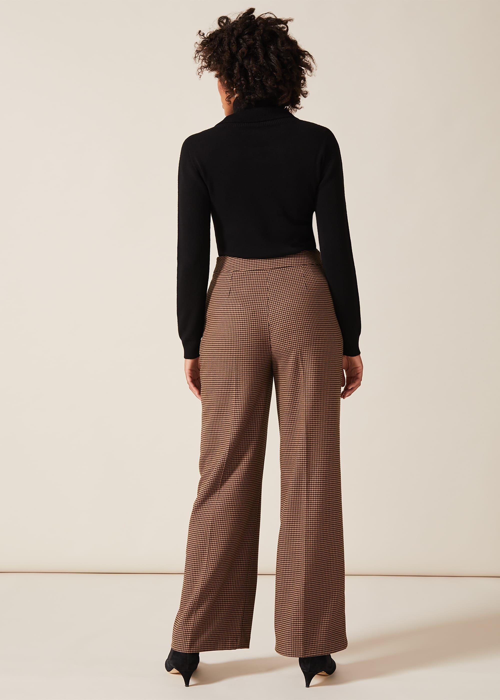 Vye Dogtooth Wide Leg Trouser