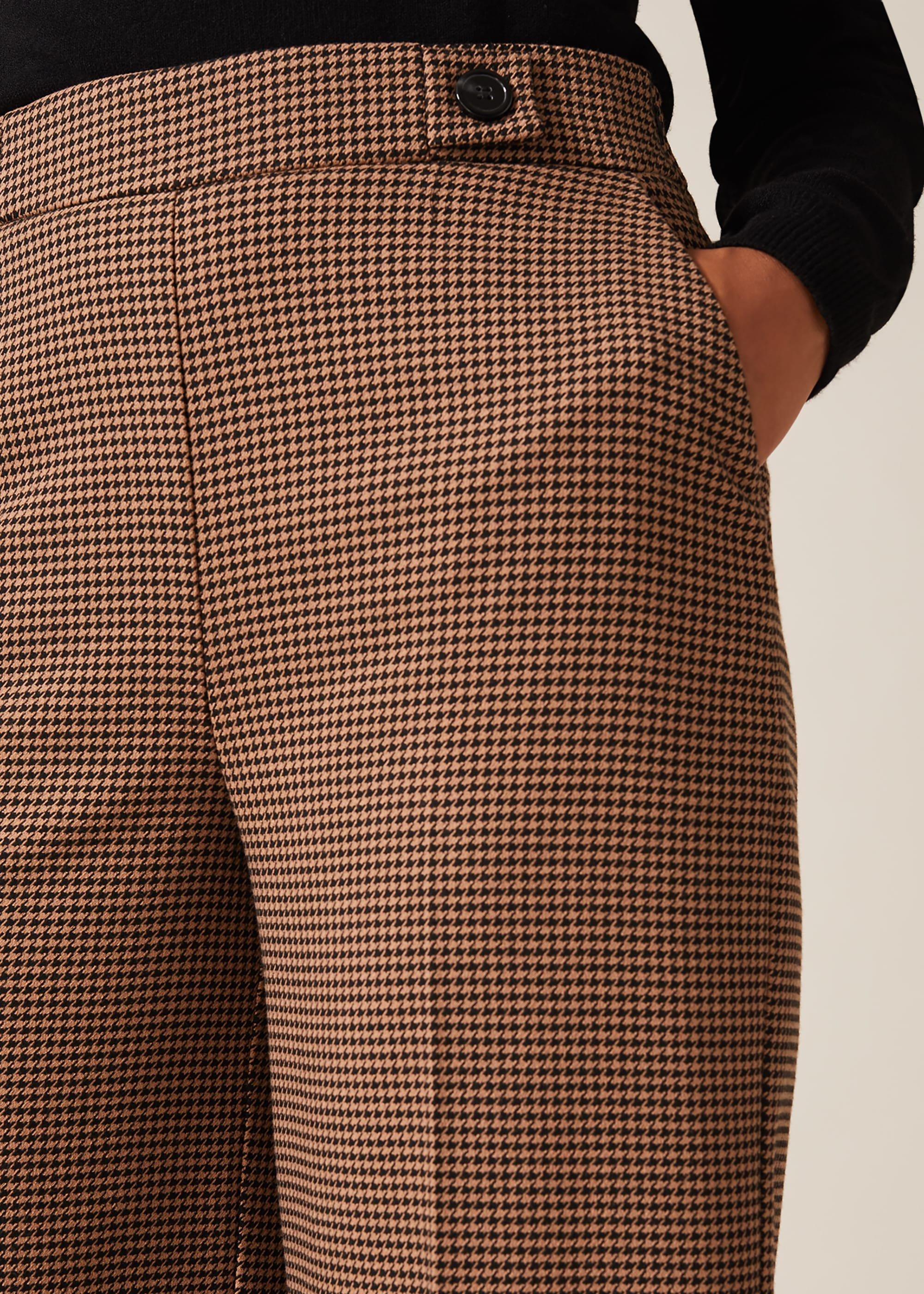 Vye Dogtooth Wide Leg Trouser