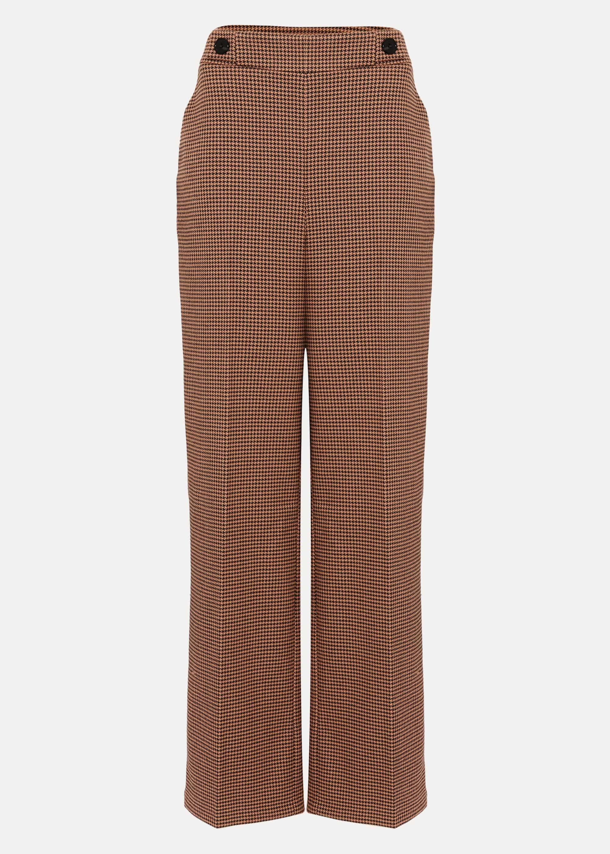 Vye Dogtooth Wide Leg Trouser