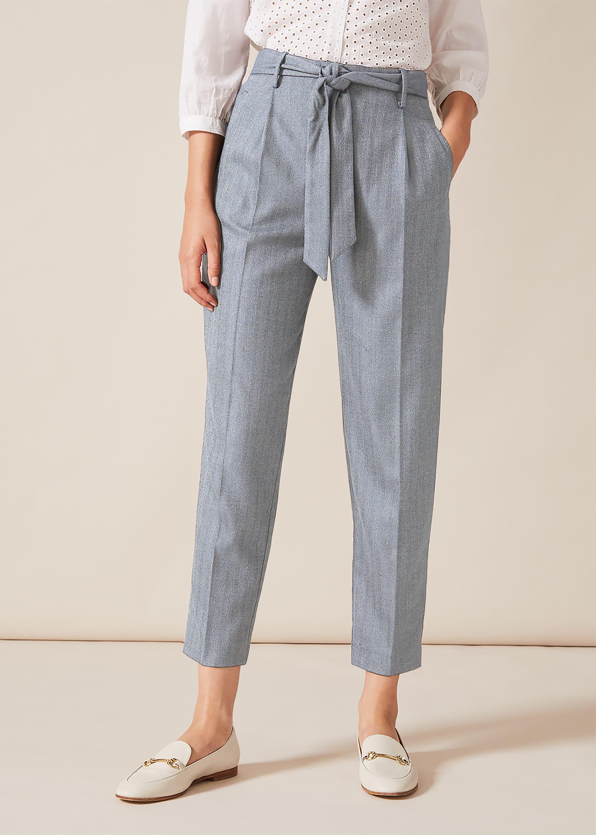 Herringbone Tapered Trousers