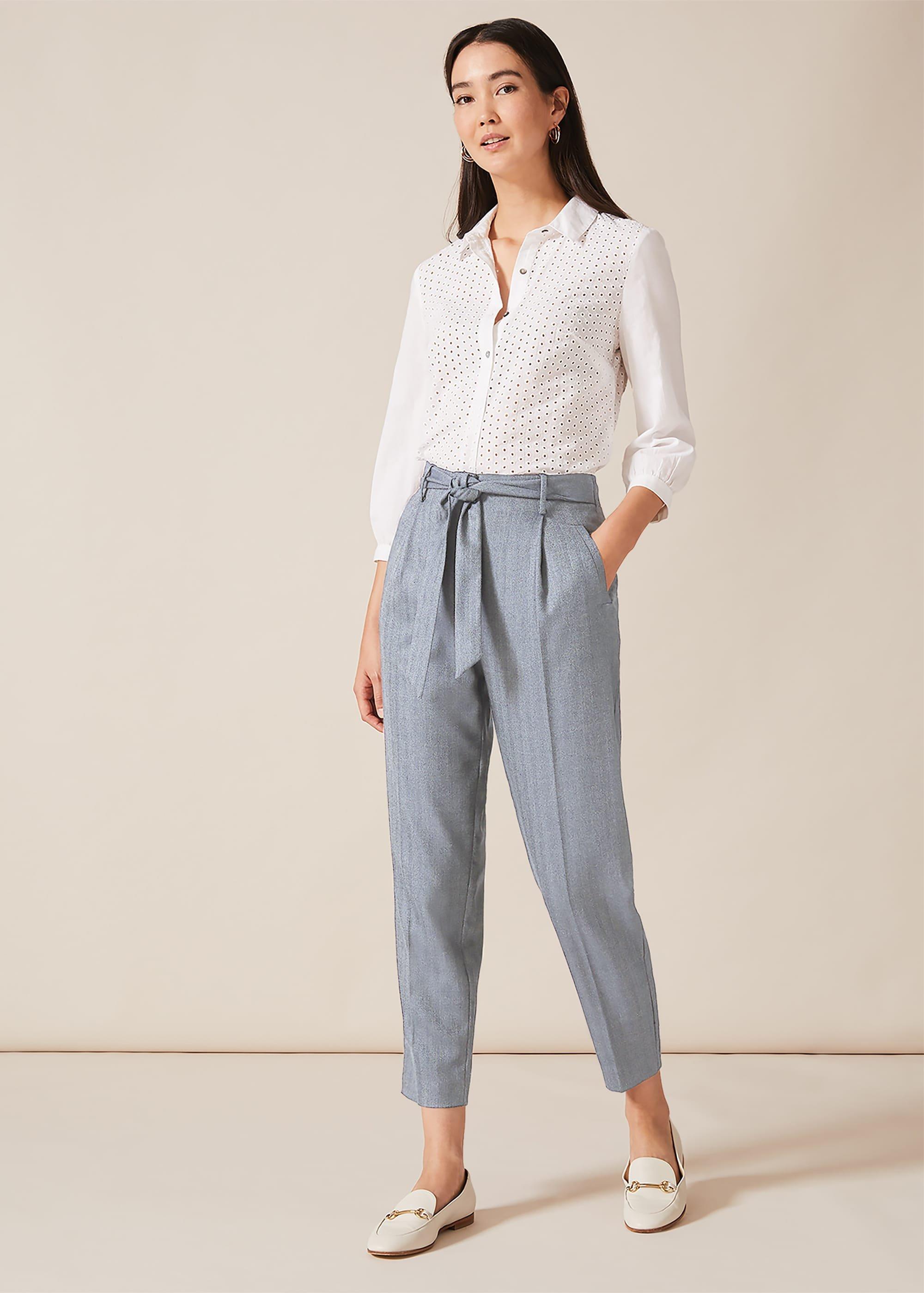 Herringbone Tapered Trousers