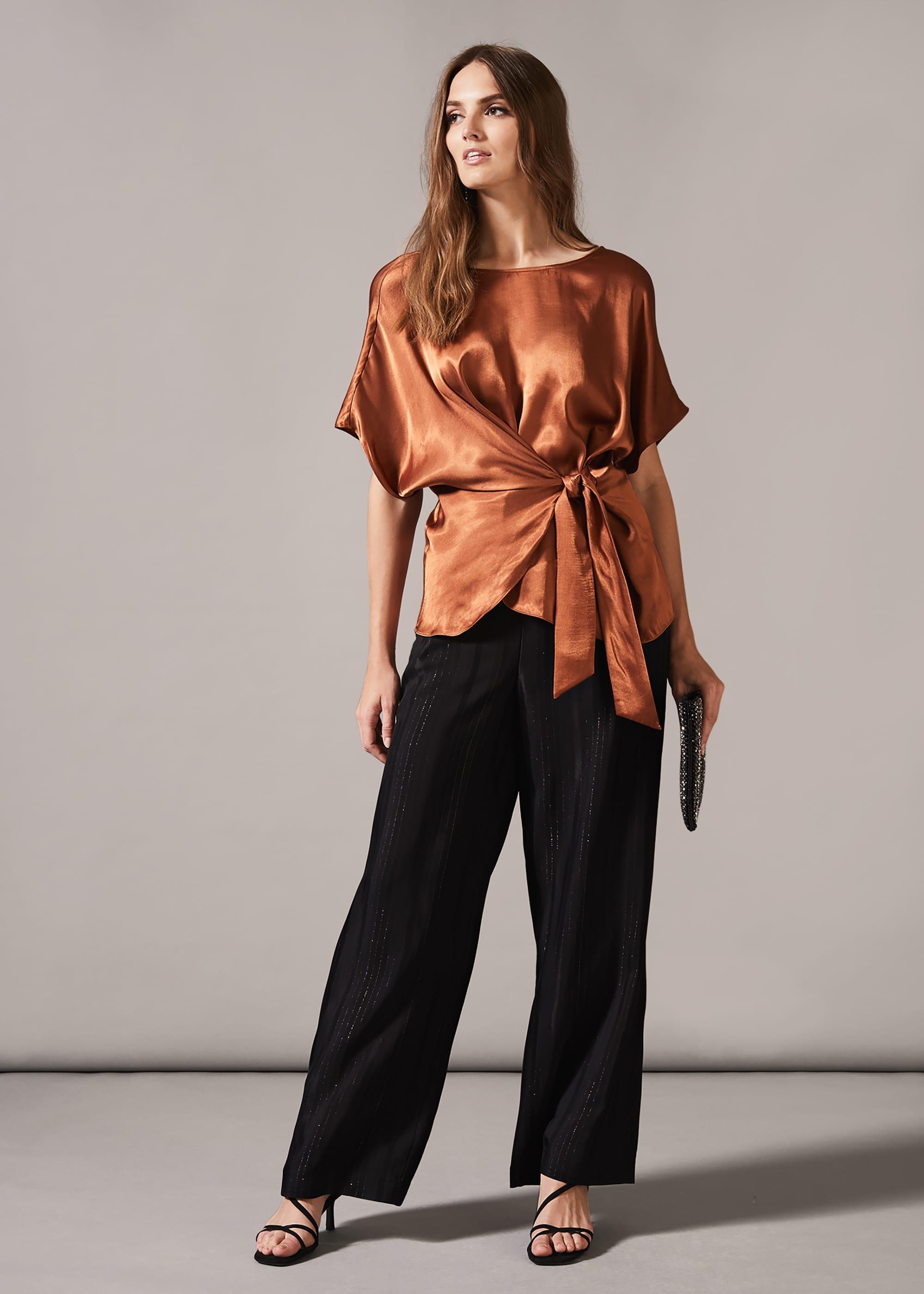 Clea Pinstripe Wide Leg Trouser