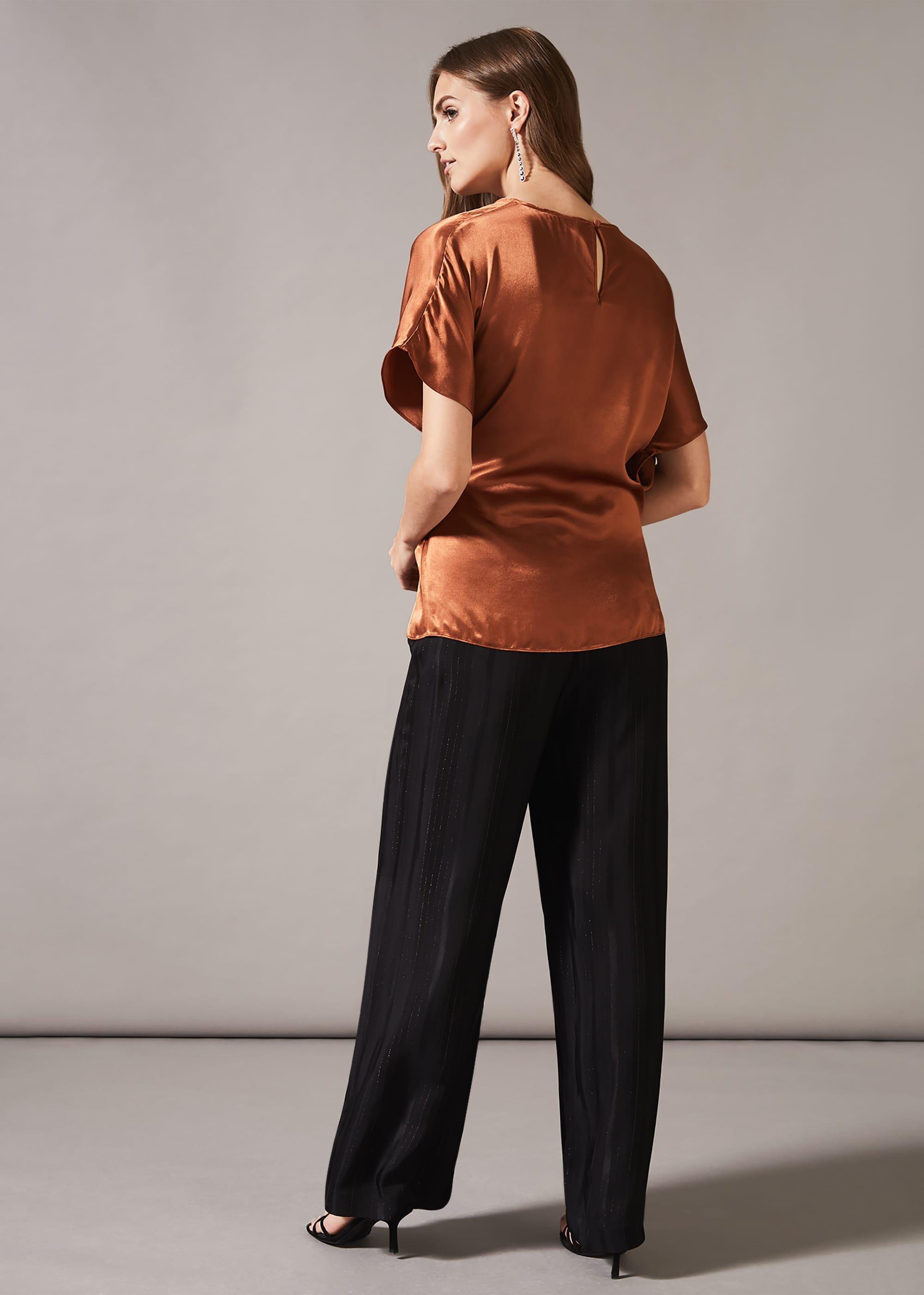 Clea Pinstripe Wide Leg Trouser