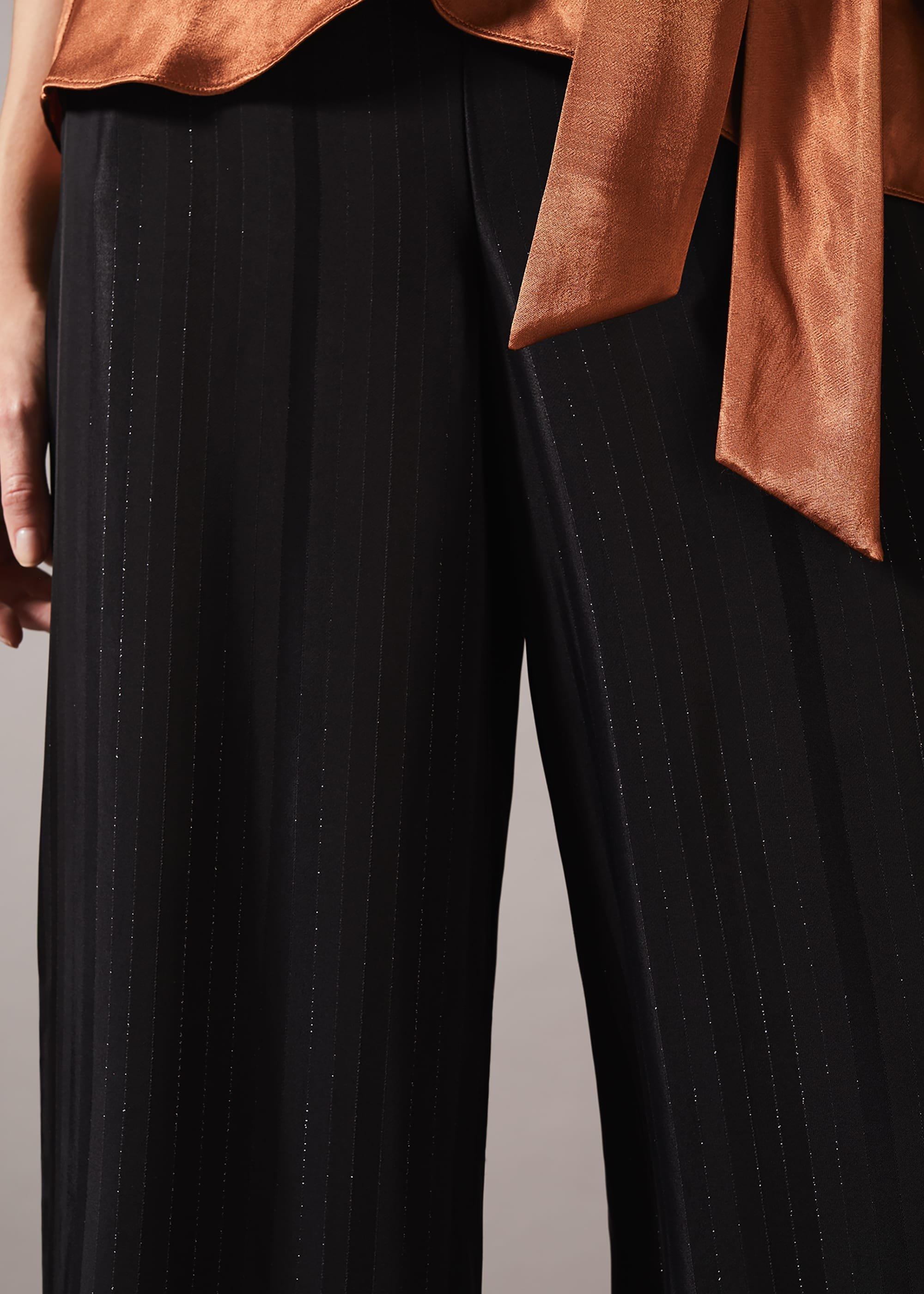 Clea Pinstripe Wide Leg Trouser