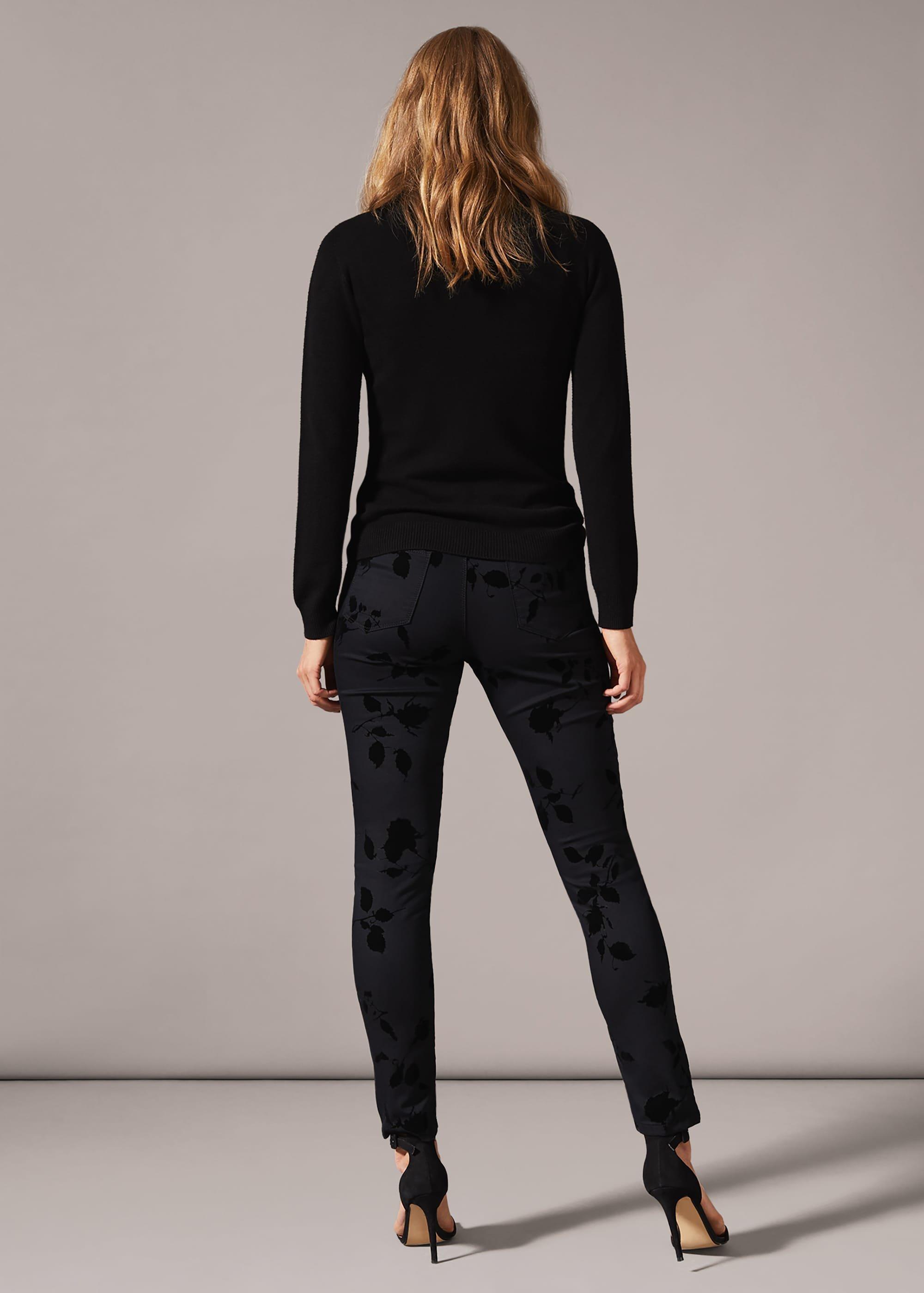 Aida Rose Flocked Jean