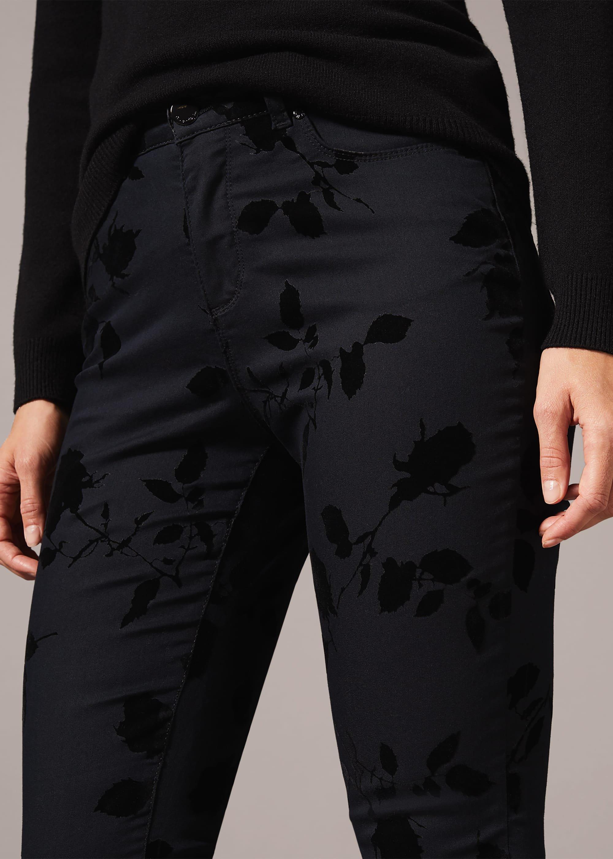 Aida Rose Flocked Jean