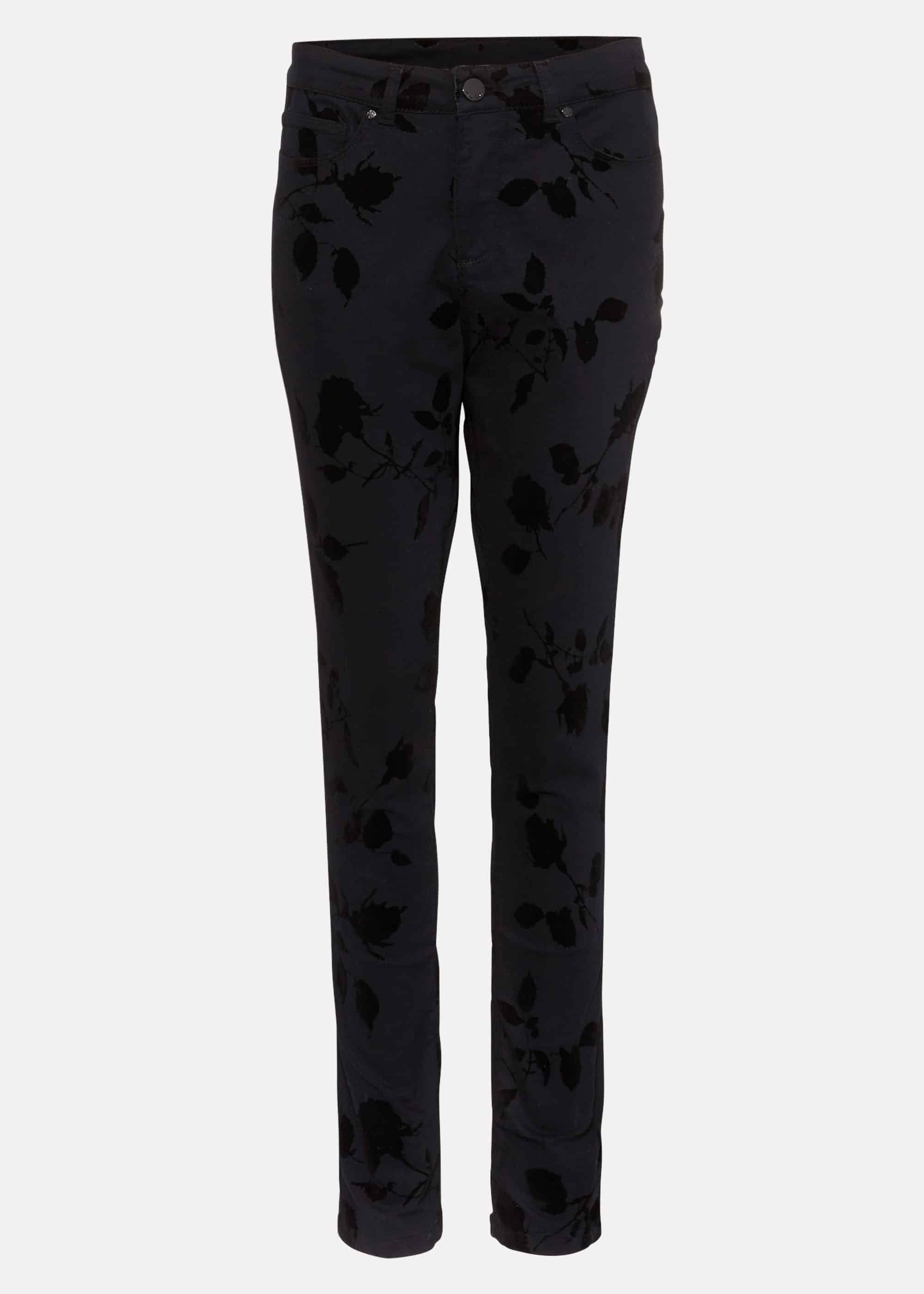 Aida Rose Flocked Jean