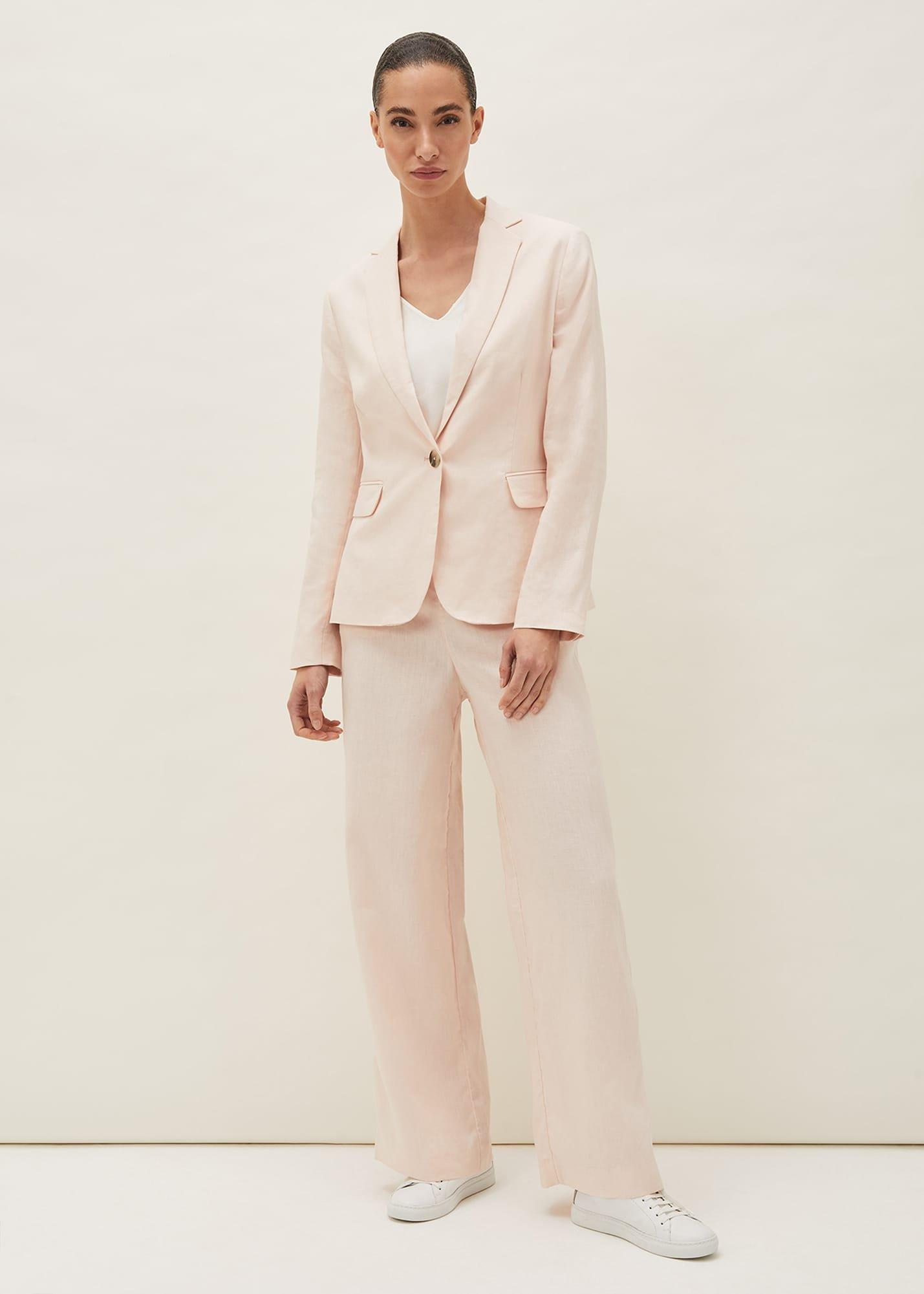 Keller Linen Wide Leg Suit Trouser