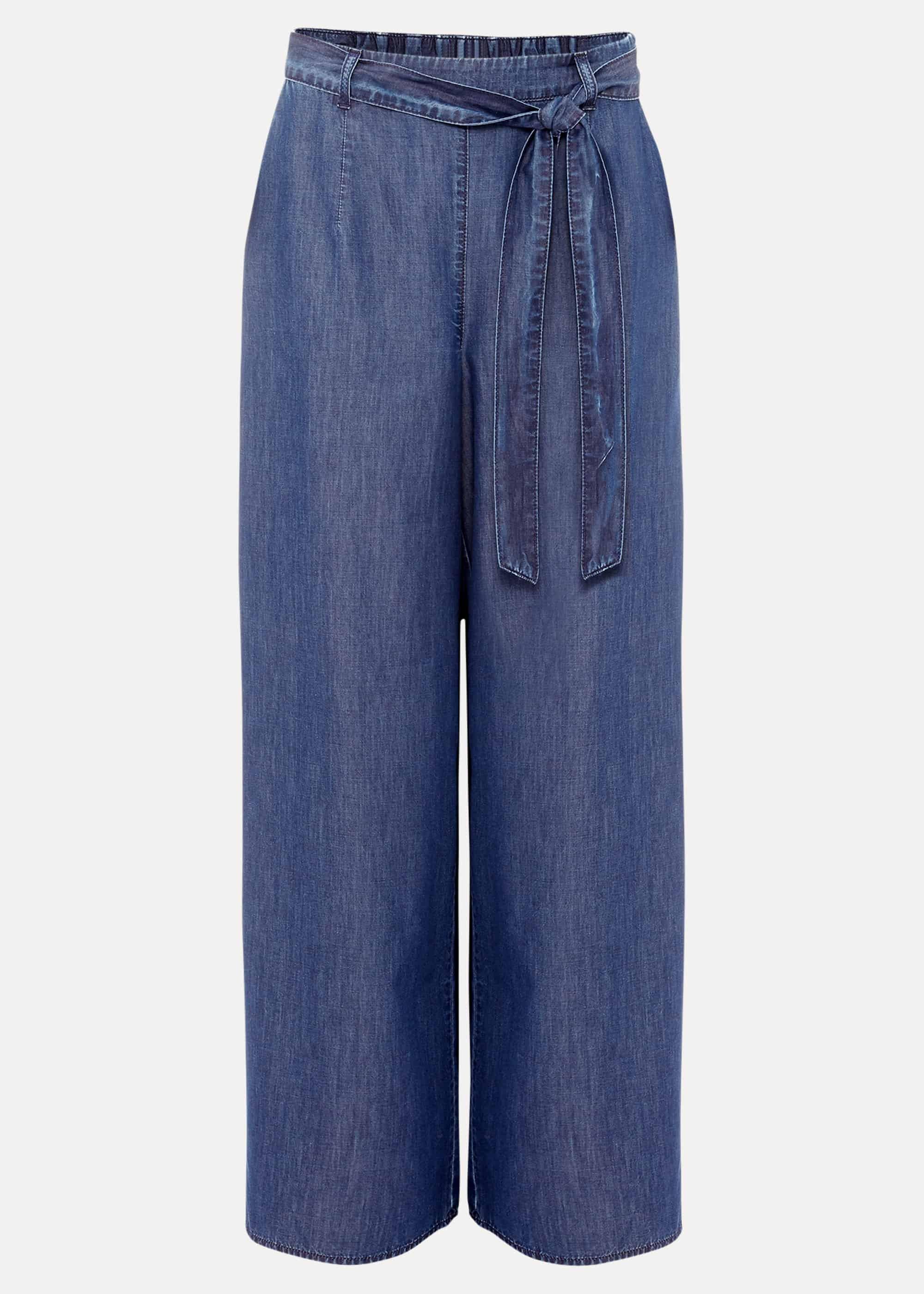 Jane Chambray Wide Leg Trouser