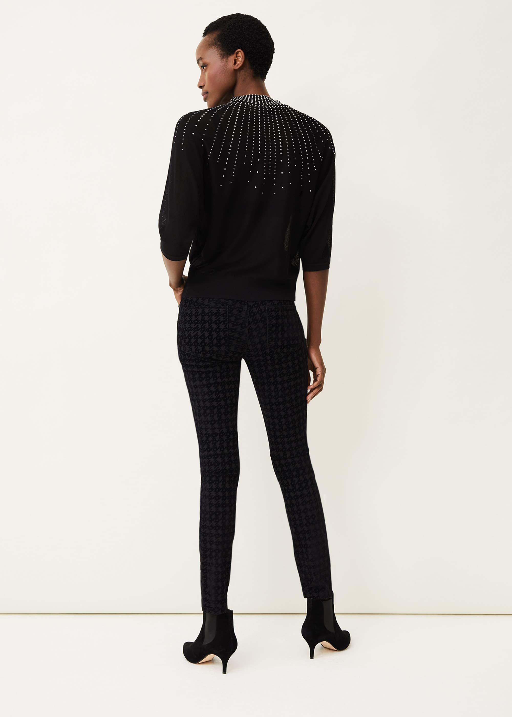 Sabine Dog Tooth Flock Jean