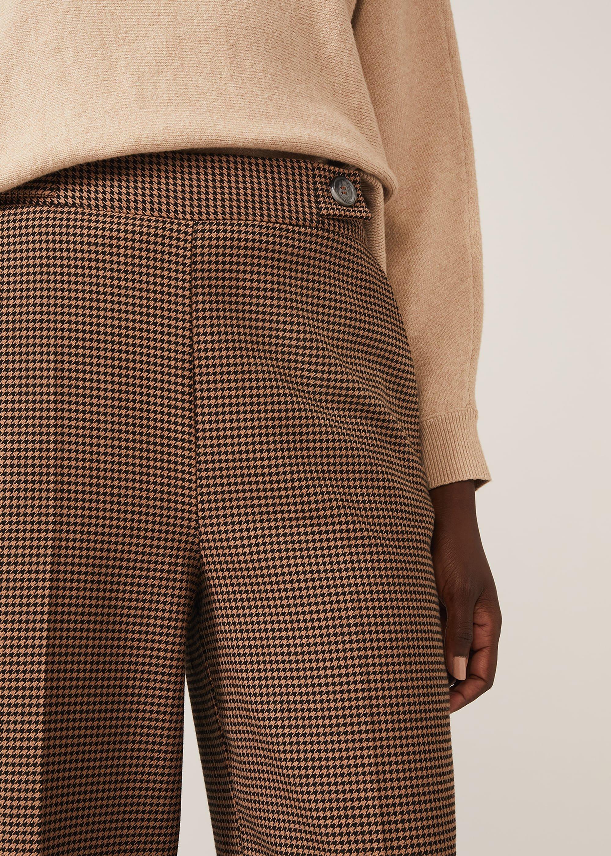Vye Dogtooth Wide Leg Trouser