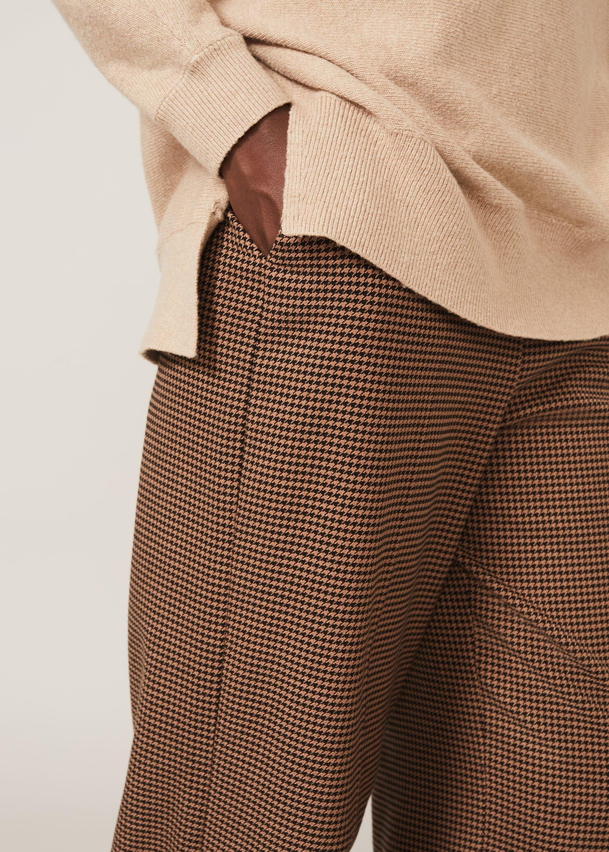 Vye Dogtooth Wide Leg Trouser