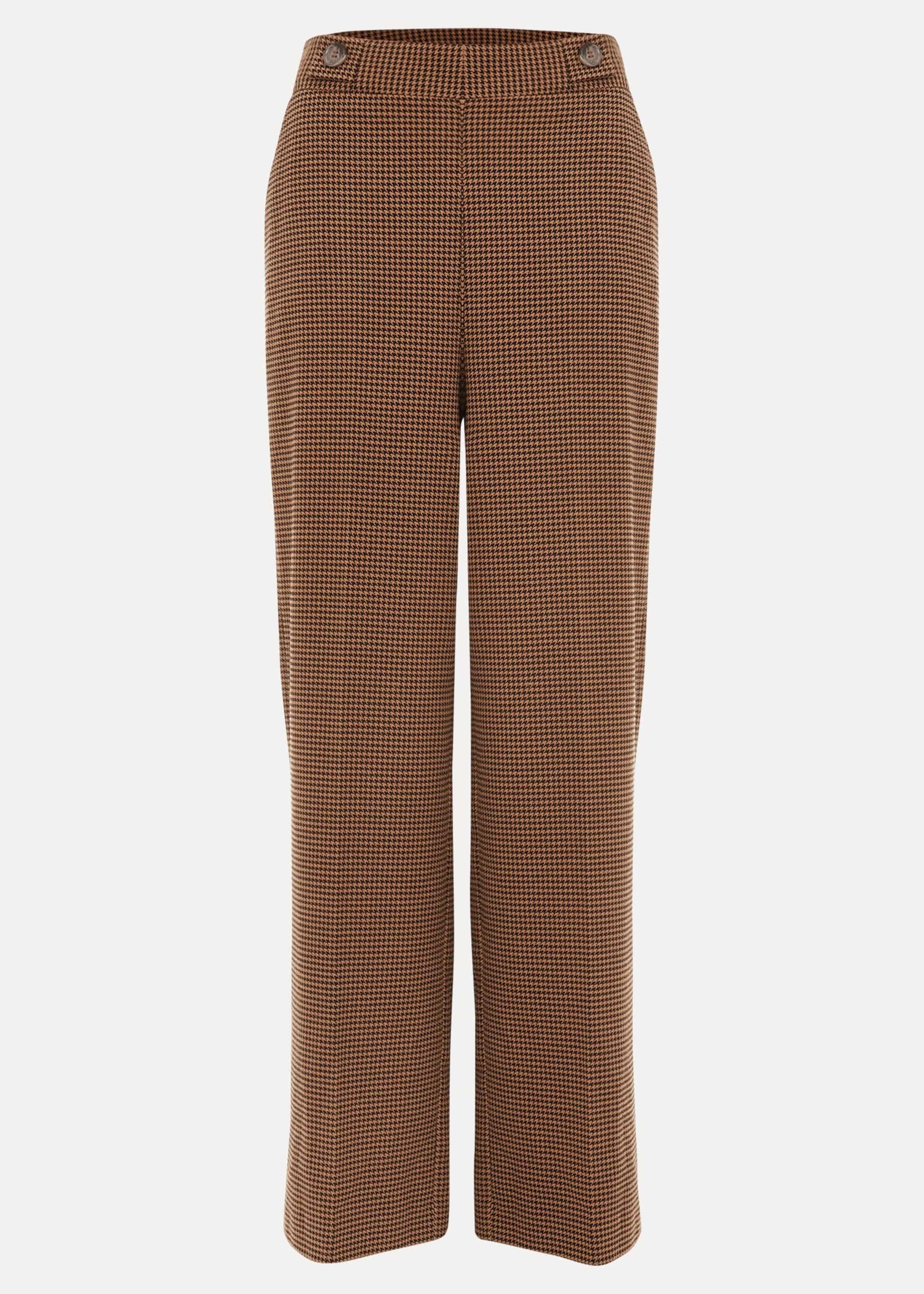 Vye Dogtooth Wide Leg Trouser