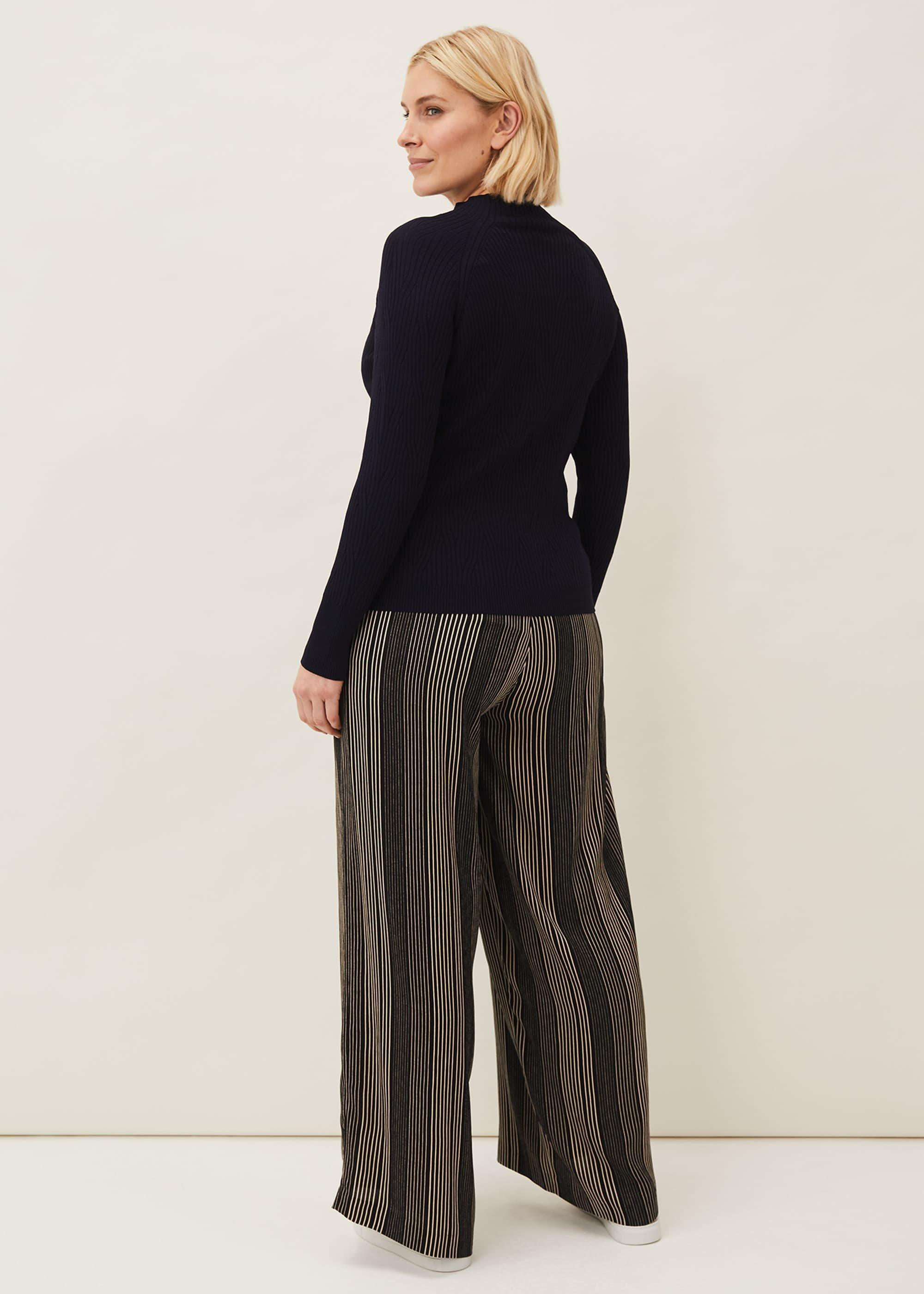 Arizona Striped Wide Leg Trouser