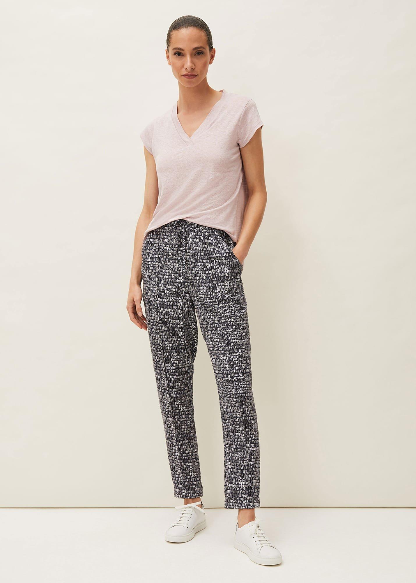 Coletta Abstract Print Tapered Jogger