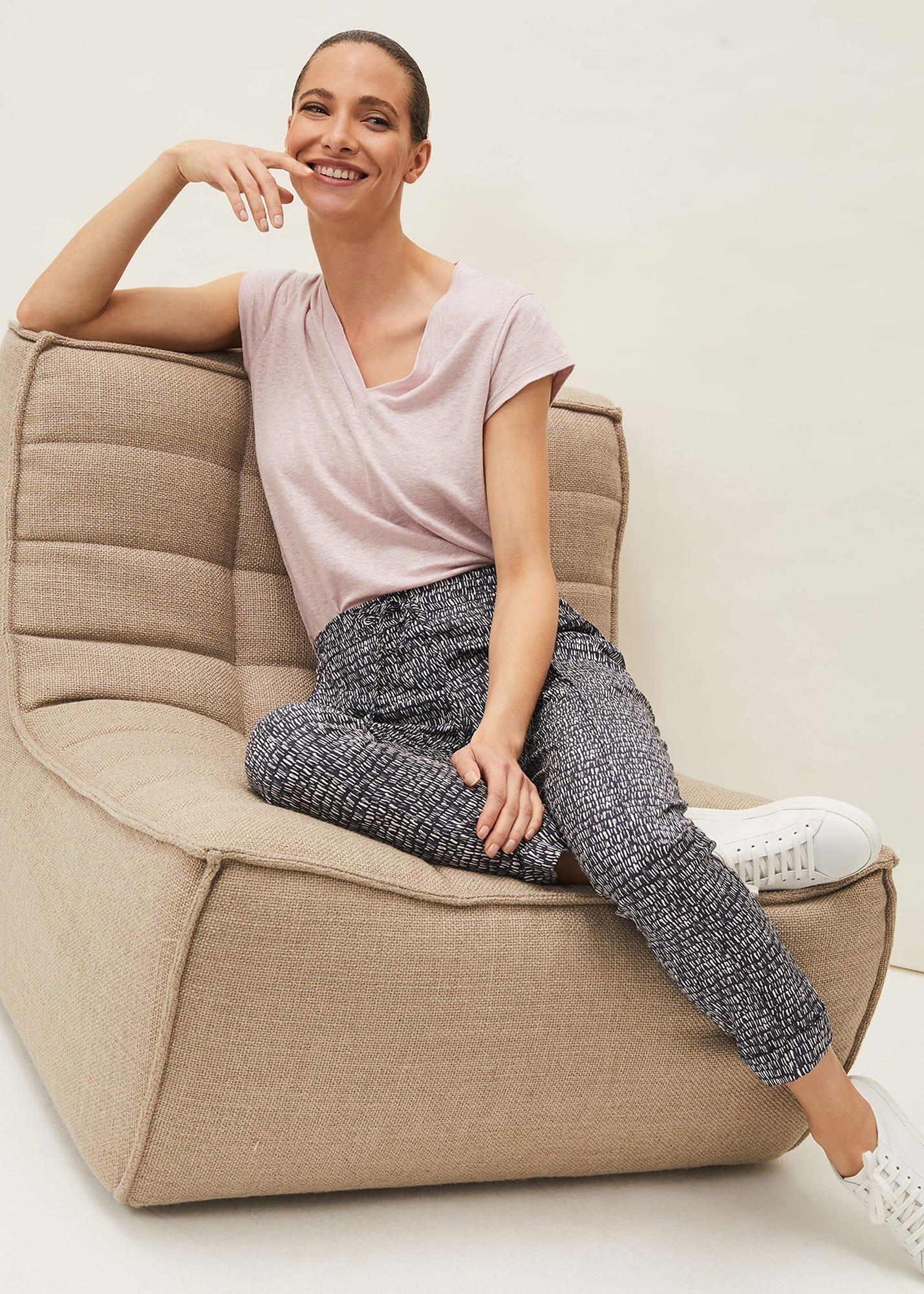 Coletta Abstract Print Tapered Jogger