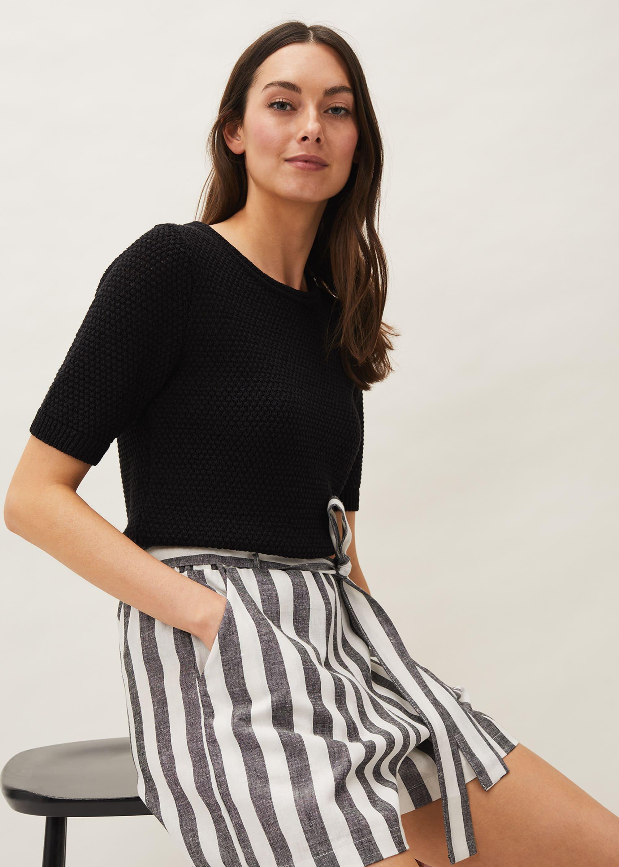 Alison Stripe Linen Short