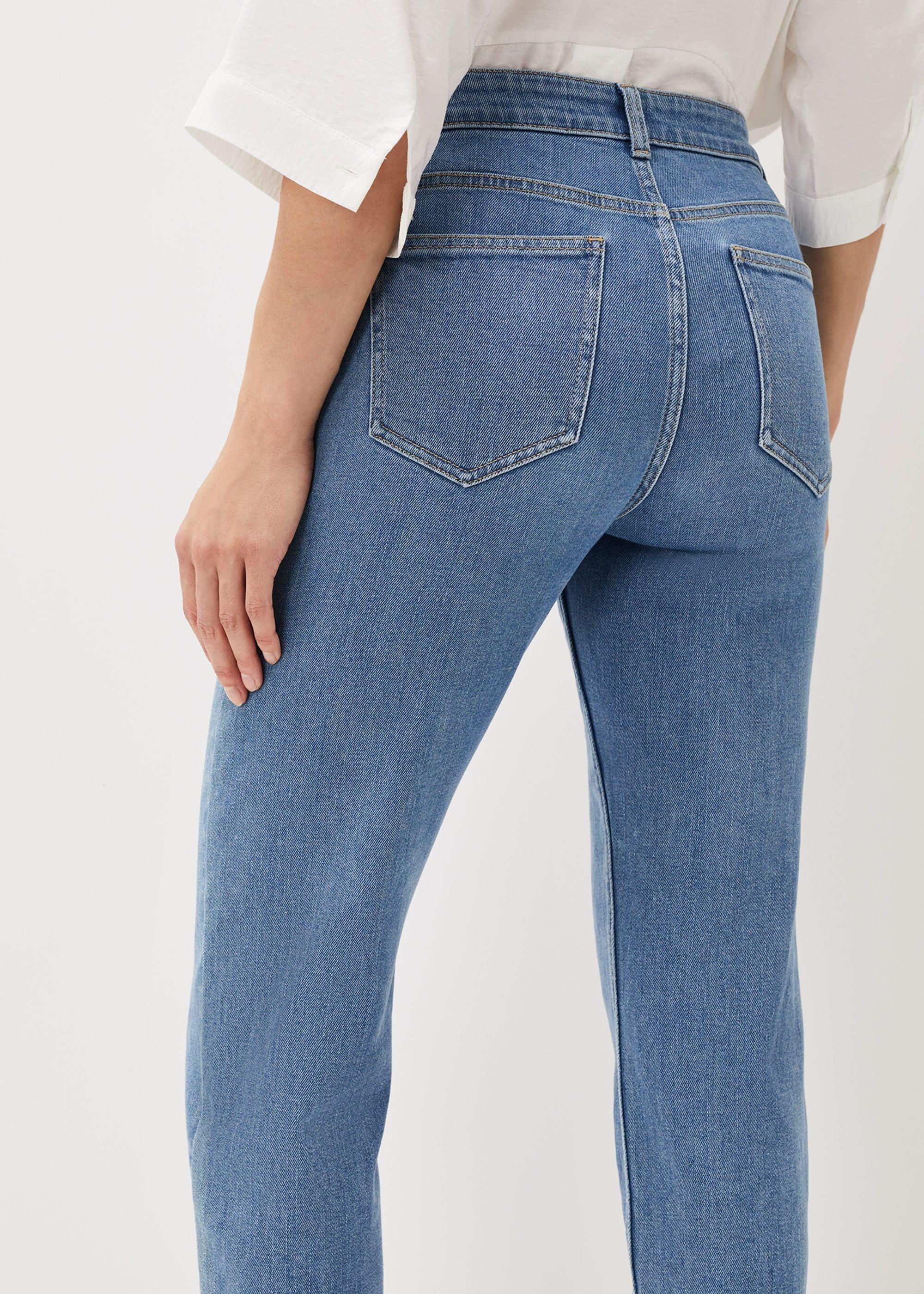 Petra Raw Hem Straight Leg Jeans